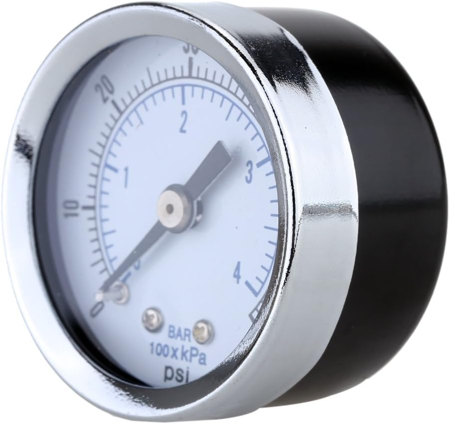 1/8" BSPT Air Compressor Hydraulic Pressure Gauge 0-60 PSI Back Mount 40Mm Dial Plate image number 3