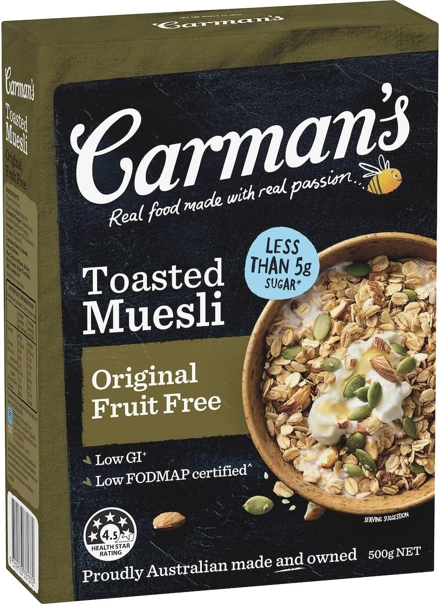 Carman'S Muesli Toasted Original Fruit Free 500G - 500 G (Pack Of 1)