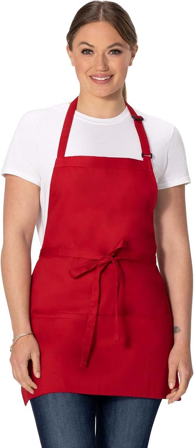 Chef Works Women'S Three Pocket Bib Apron image number 2