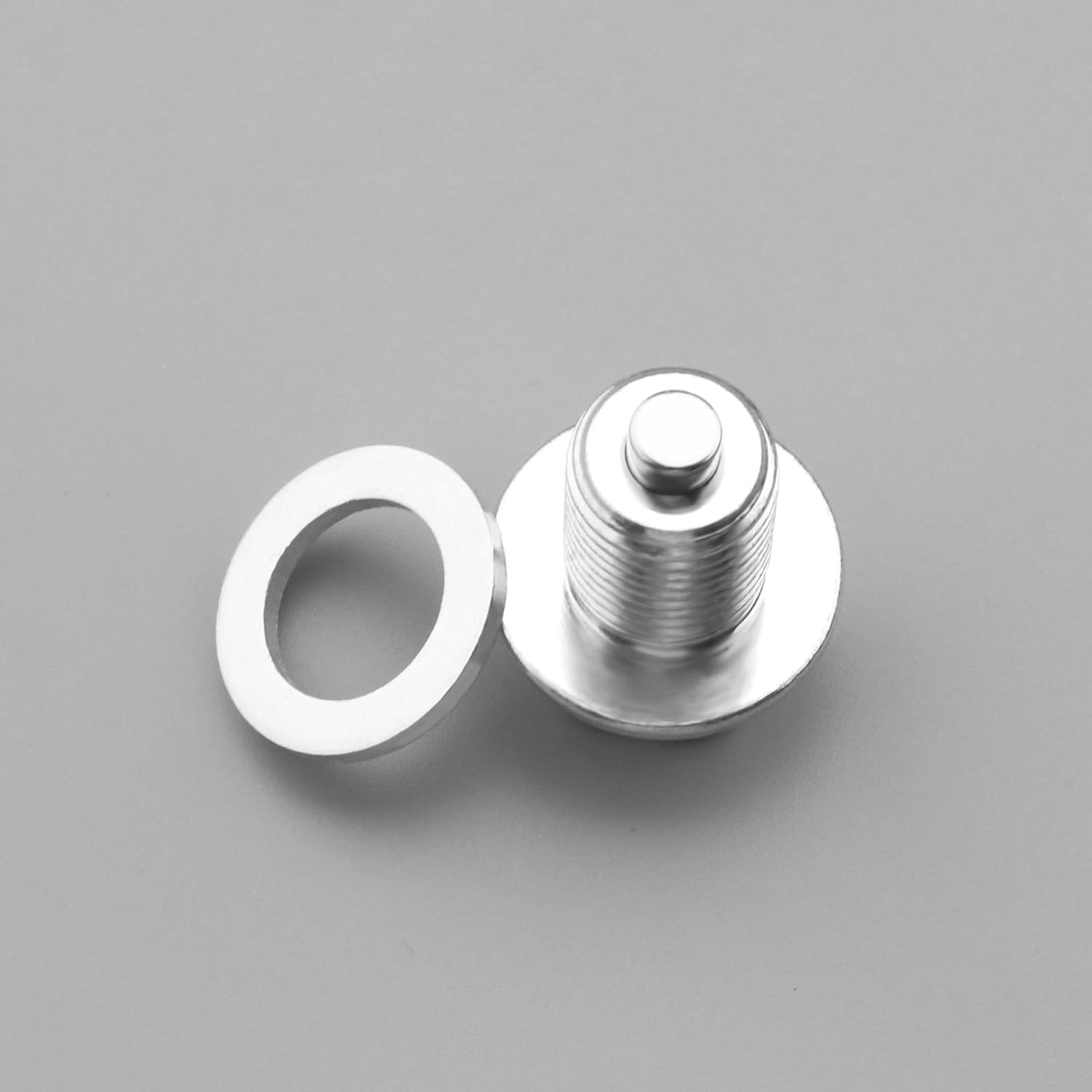 Ecsing 2PCS Magnetic Oil Pan Plug with Gasket for Car Magnetic Sump Plug Bung Fitting Adapter Return Drain Plug with Washer M14X1.5 image number 1