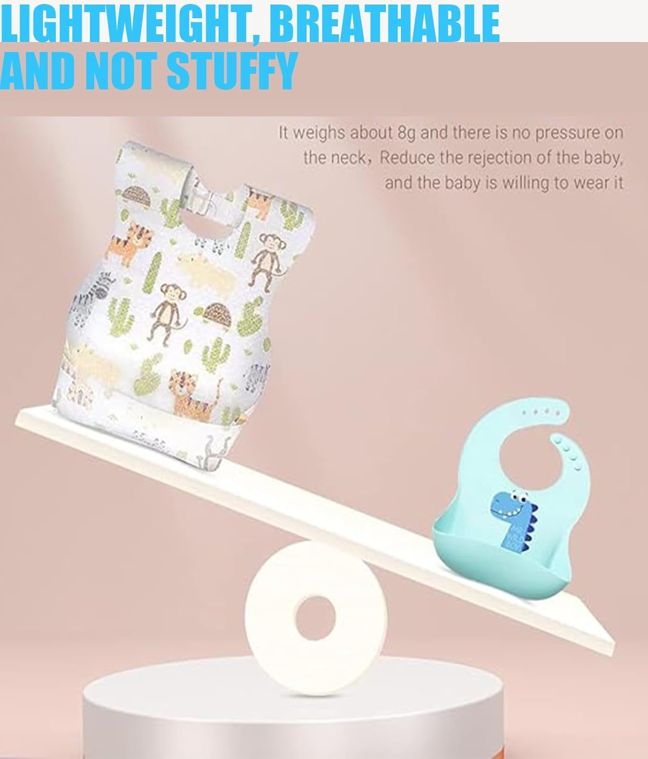 Baby Disposable Bibs-Individually Packaged, 50PCS Disposable Bibs for Toddlers,Baby Bibs for Eating,Convenient Travel Friendly