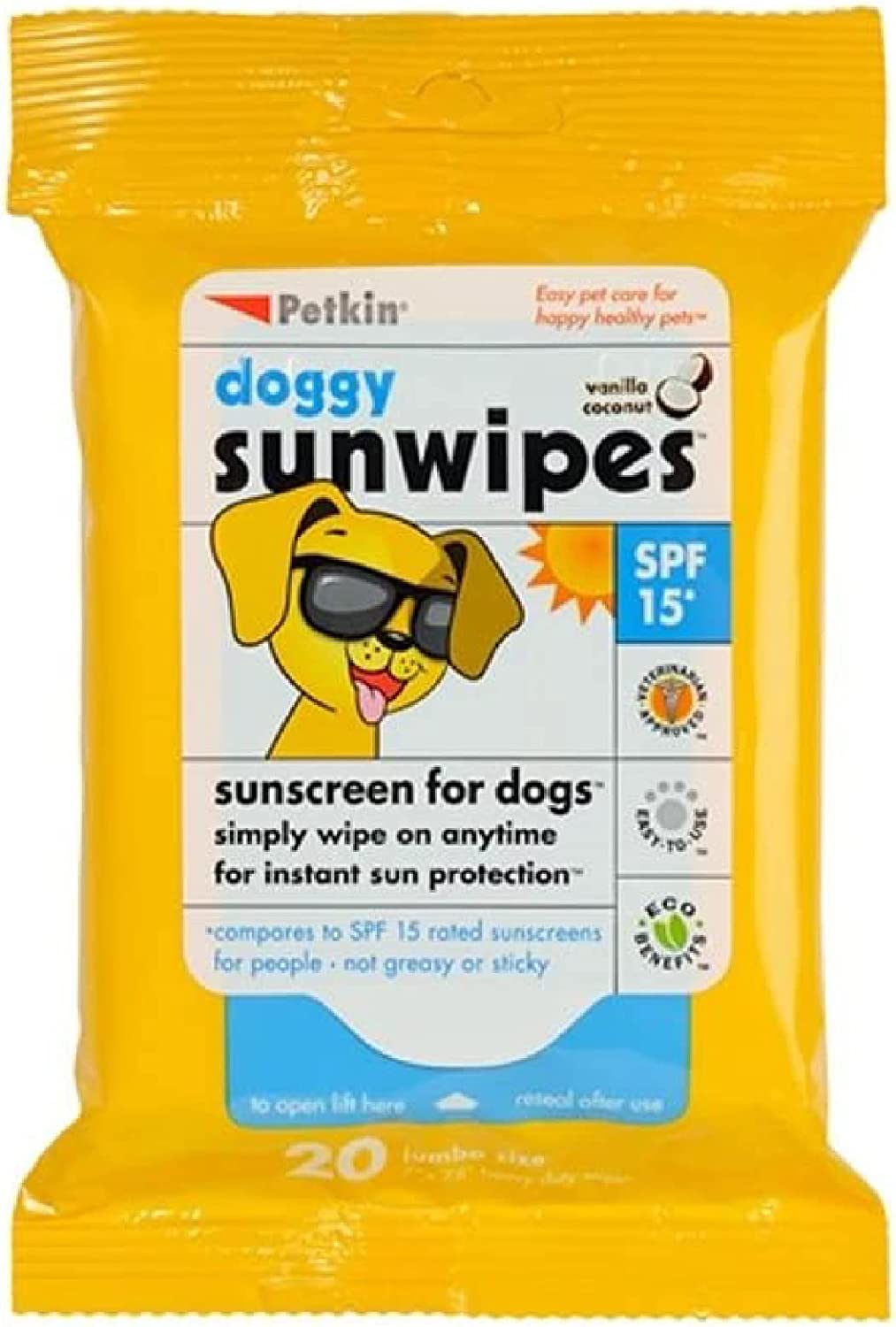 Petkin 5401 Doggy Sunwipes, 20 Pack image number 3