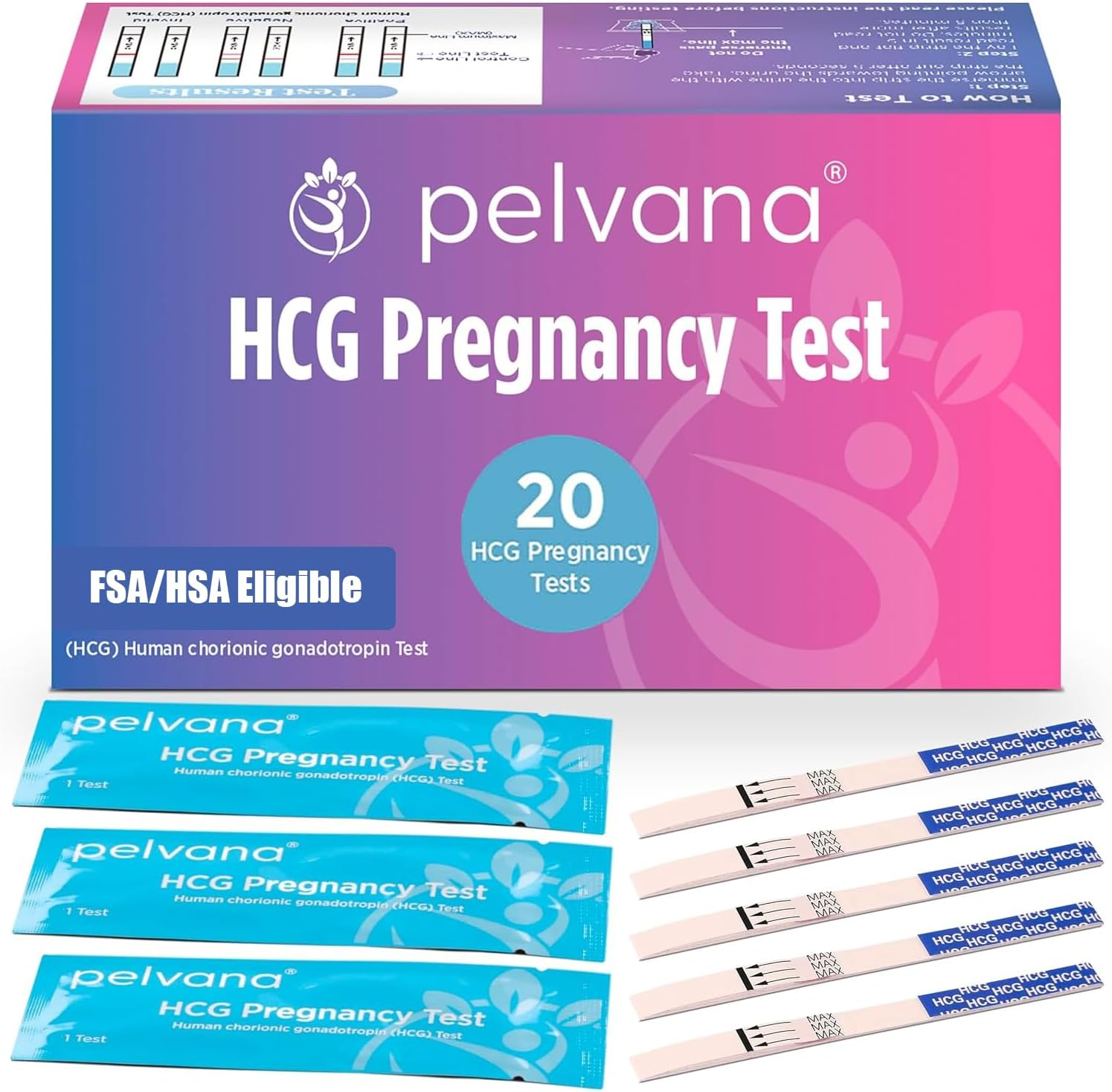 Pelvana Pregnancy Test Strip Value Pack 20 HCG Pregnancy Test Strips image number 2