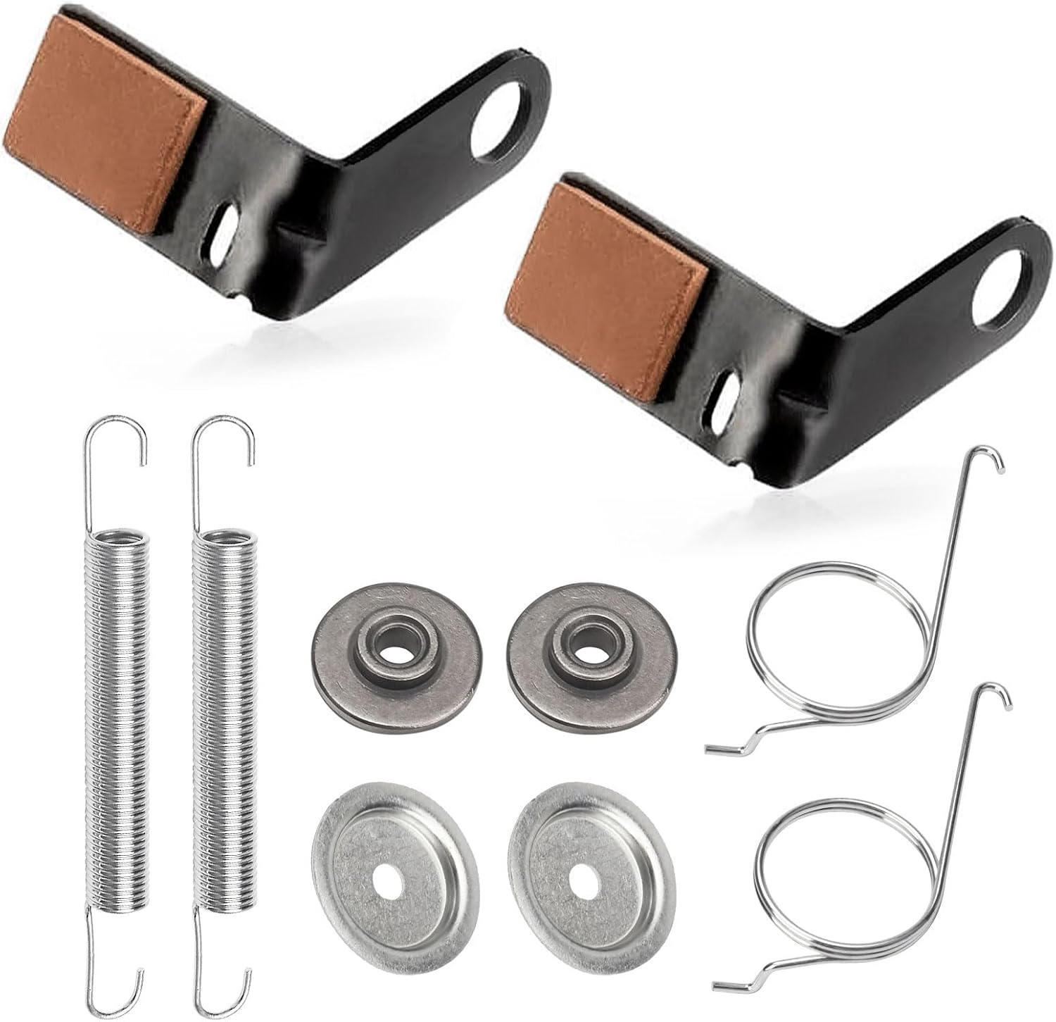 2-Pcs GY21943B GY21943A Brake Pad Kit for John Deere 42" L, D, X Series 100 105 115 100 110 120 125 130 Mower, Replaces GY21943, Included GX20515 Retainer, GX20494 Spring and GX23240 Deck Bushing image number 4