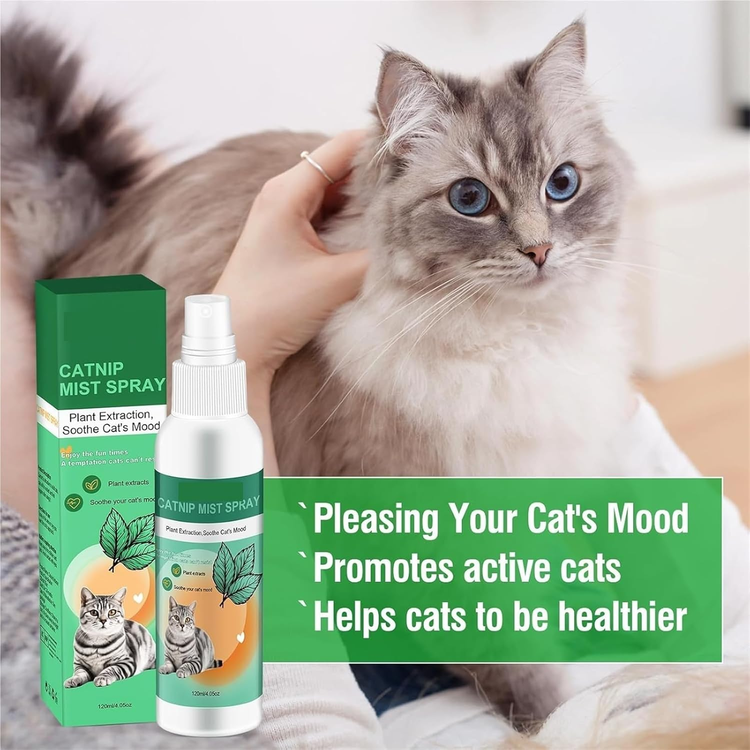 Catnip Spray, Relieves Stress and Calms, Outdoor Training Spray, Helps Kittens Feel Happy and Energized. image number 3