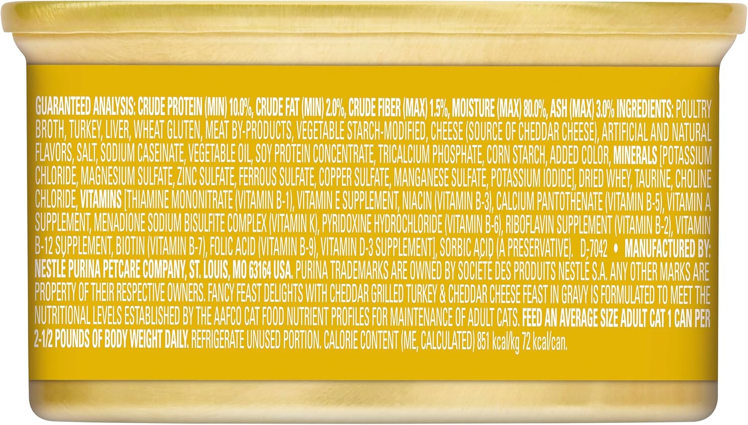 FANCY FEAST Delights with Cheddar Adult Wet Cat Food Turkey & Cheddar Cheese Feast in Gravy 24X85G image number 2