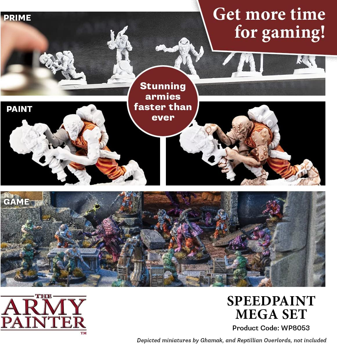 The Army Painter Speedpaint Mega Set - 24 X 18Ml Speed Model Paint Kit Pre Loaded with Mixing Balls and 1 Brush- Base, Shadow and Highlight in One Miniature and Model Paint Set for Plastic Models image number 5
