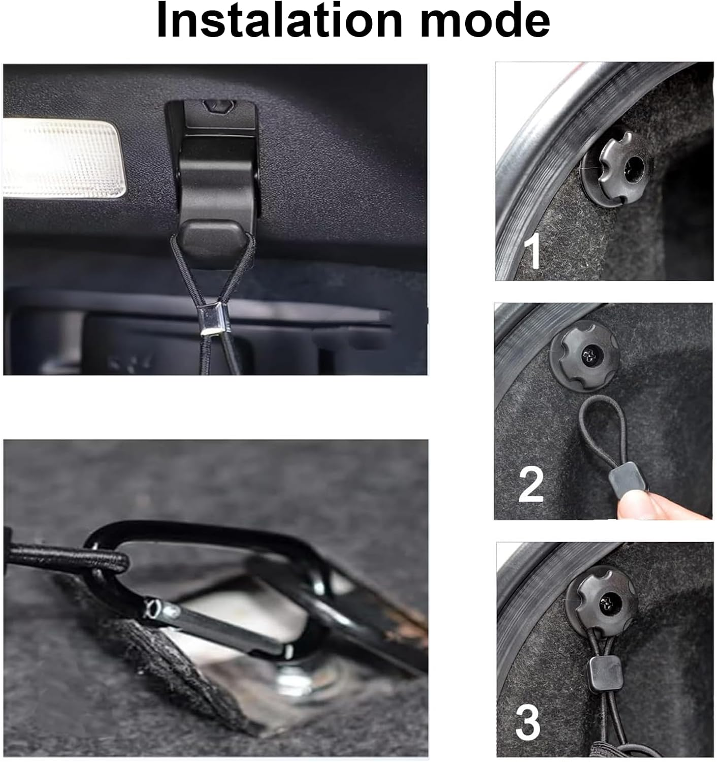 Cargo Net for SUV &ndash; Heavy-Duty SUV Cargo Net & Trunk Net, Small Car Net Storage, Automotive Cargo Nets for Suvs, Cars & Pickup Truck Bed, Durable Cargo Netting for Trunk & Truck Use image number 2