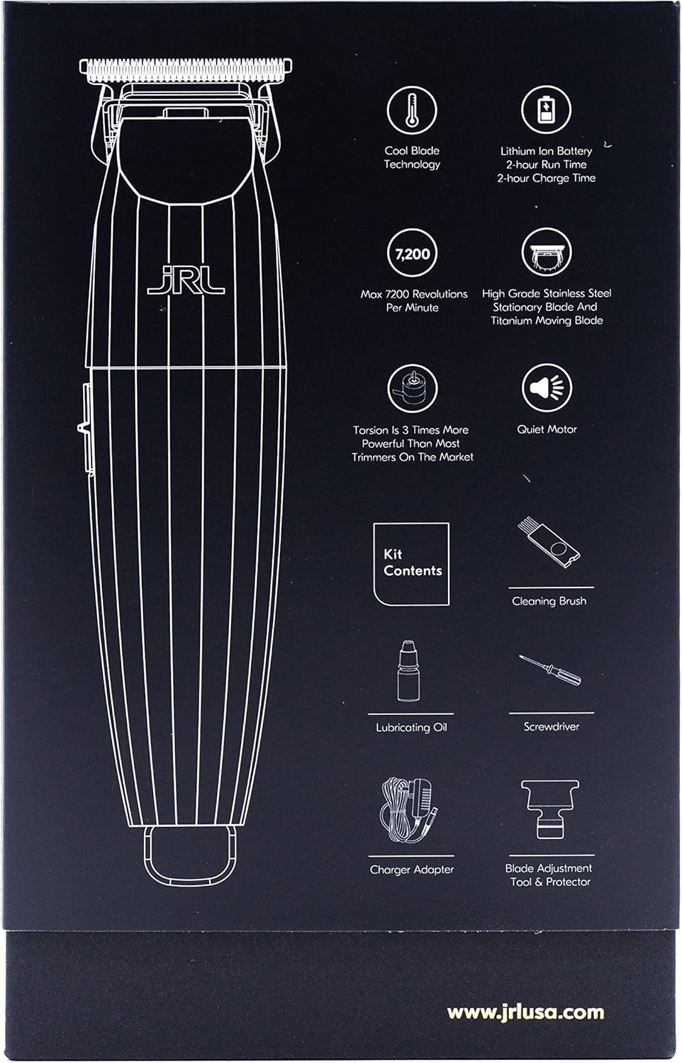 Amazon Series | JRL Freshfade 2020T Professional Hair Trimmer | Cool Blade Technology for Men&rsquo;S Grooming | Rechargeable Stainless Steel Blades | Corrosion Proof (Silver) image number 6