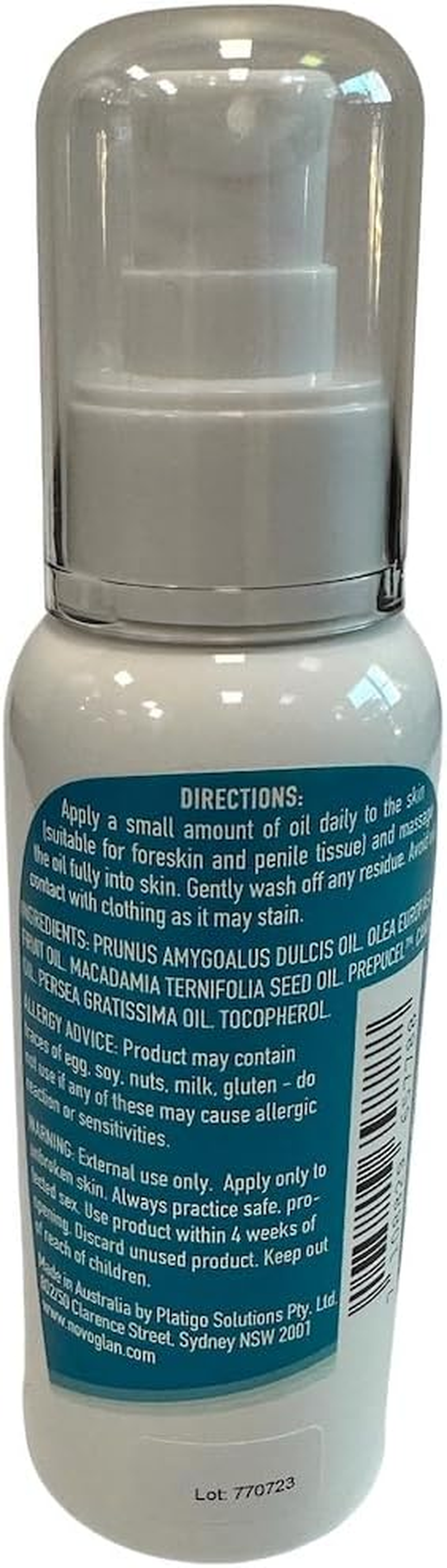 Novoglan Foreskin & Penile Skin Care Oil &mdash; 100% Plant Oils with Vitamin a &mdash; Designed to Soothe, Condition & Protect Delicate Skin &mdash; Fragrance-Free Sensory Profile &mdash; Daily Use