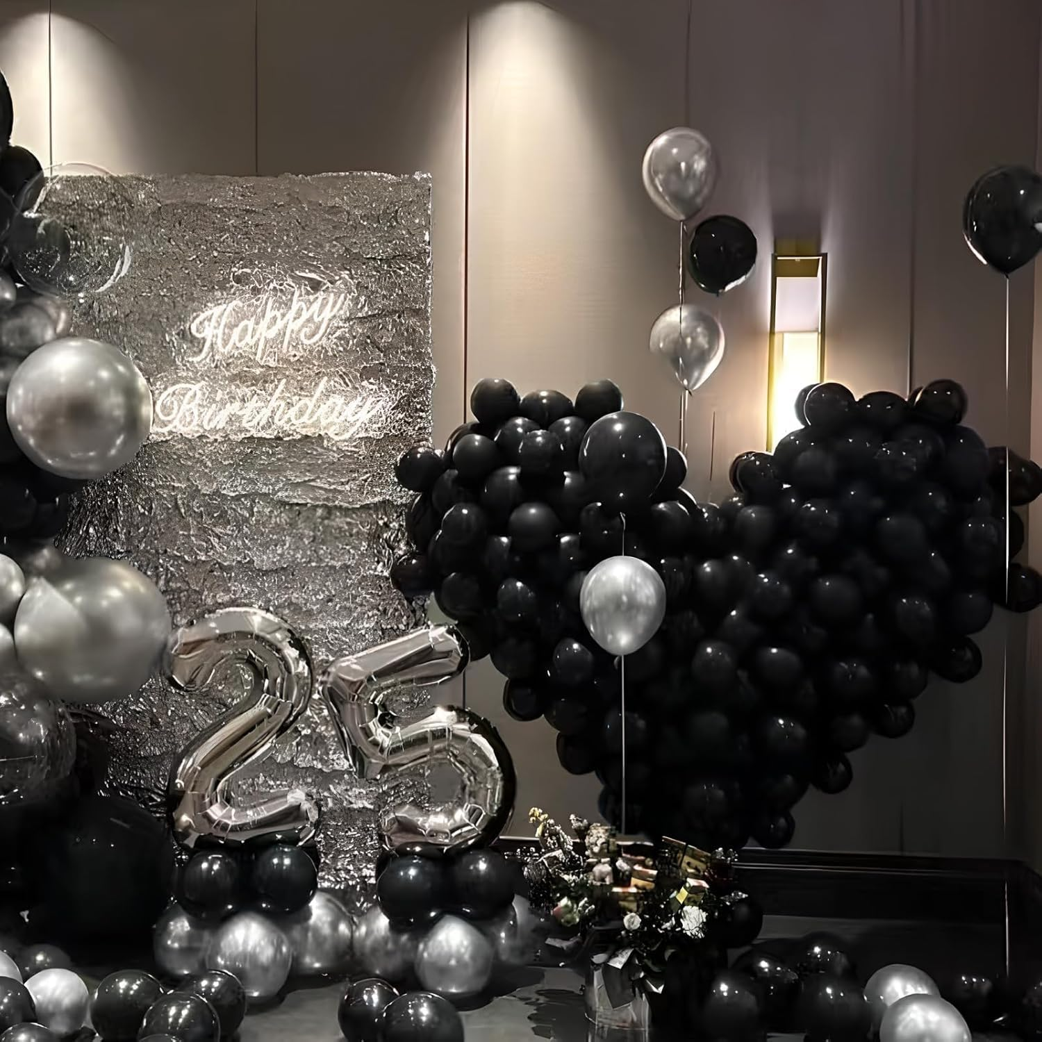 Balloons 12 Inch 30Cm, Latex Balloons 50Pcs Party Balloon for Baby Shower Engagement Bachelorette Bridal Shower Wedding Party Graduation Birthday Decorations(With 2 Ribbons) (Black) - Rainbow image number 4