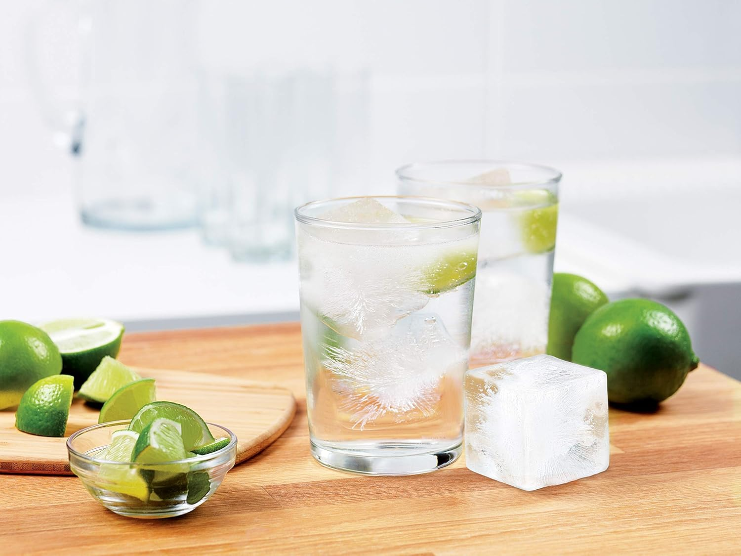 Tovolo King Cube - Spring Green Single Ice Tray Single Ice Tray Stratus Blue image number 2