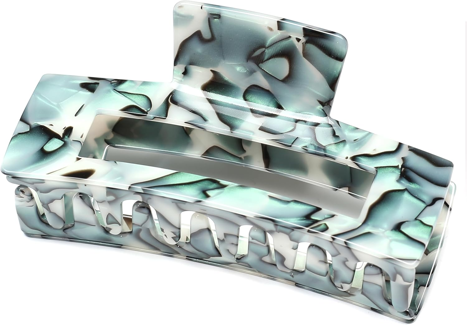 Qingoo Giant Blue Hair Clip Large Beautiful Hair Clip Women'S Headdress Elegant Hair Accessory 1 Piece (13 Cm X 6 Cm, Blue)