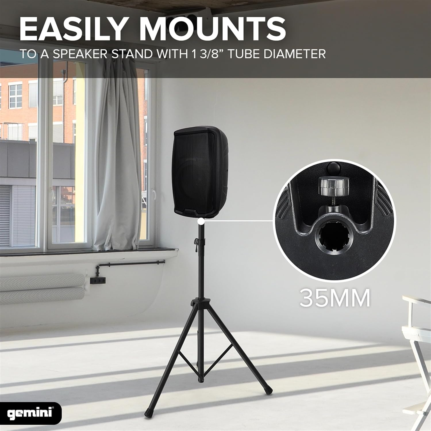 Gemini Sound As-2108Bt Active Bluetooth Pa System, 8" Inch Woofer 500W Watts Dj Speakers, Sd, USB, XLR Input/Output, 2 X 1/4" Inch Microphone/Rca and Aux Inputs W/Handles, TWS image number 3