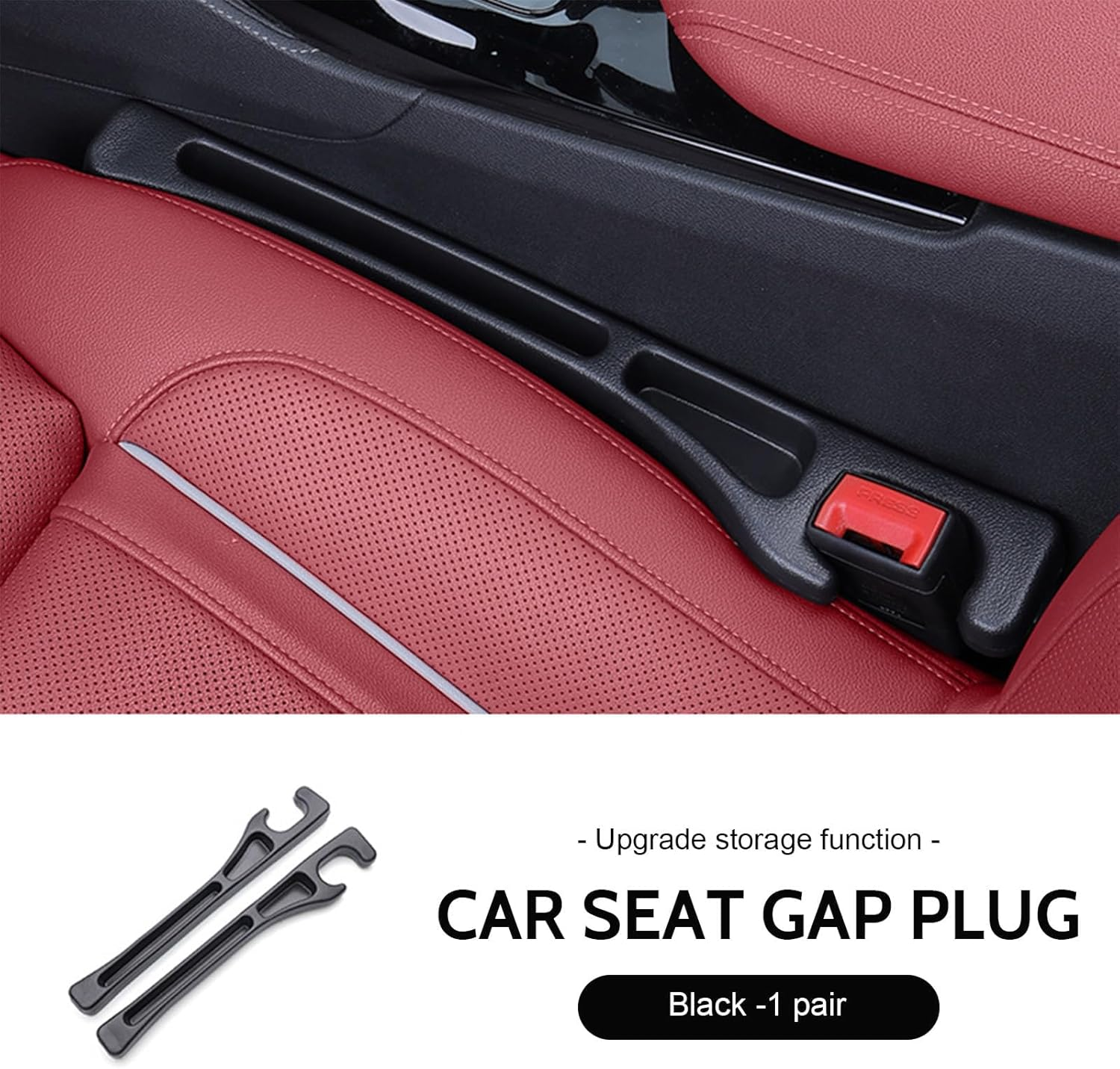 Car Seat Gap Filler,1 Pair No-Drop Gap Filler Organizer with Phone Slot Universal Fit for Seat Side Fill the Gap between Seat & Console image number 5