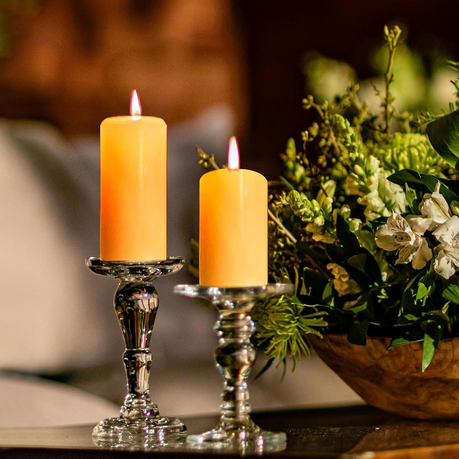 4 Packs Natural Beeswax Pillar Candles Bulk, 2"X4" Bees Wax Candles with Natural Scent, Large Pillar Candle Bulk 35Hour Burning Smokeless & Dripless Candles for Home Decor(4) image number 5