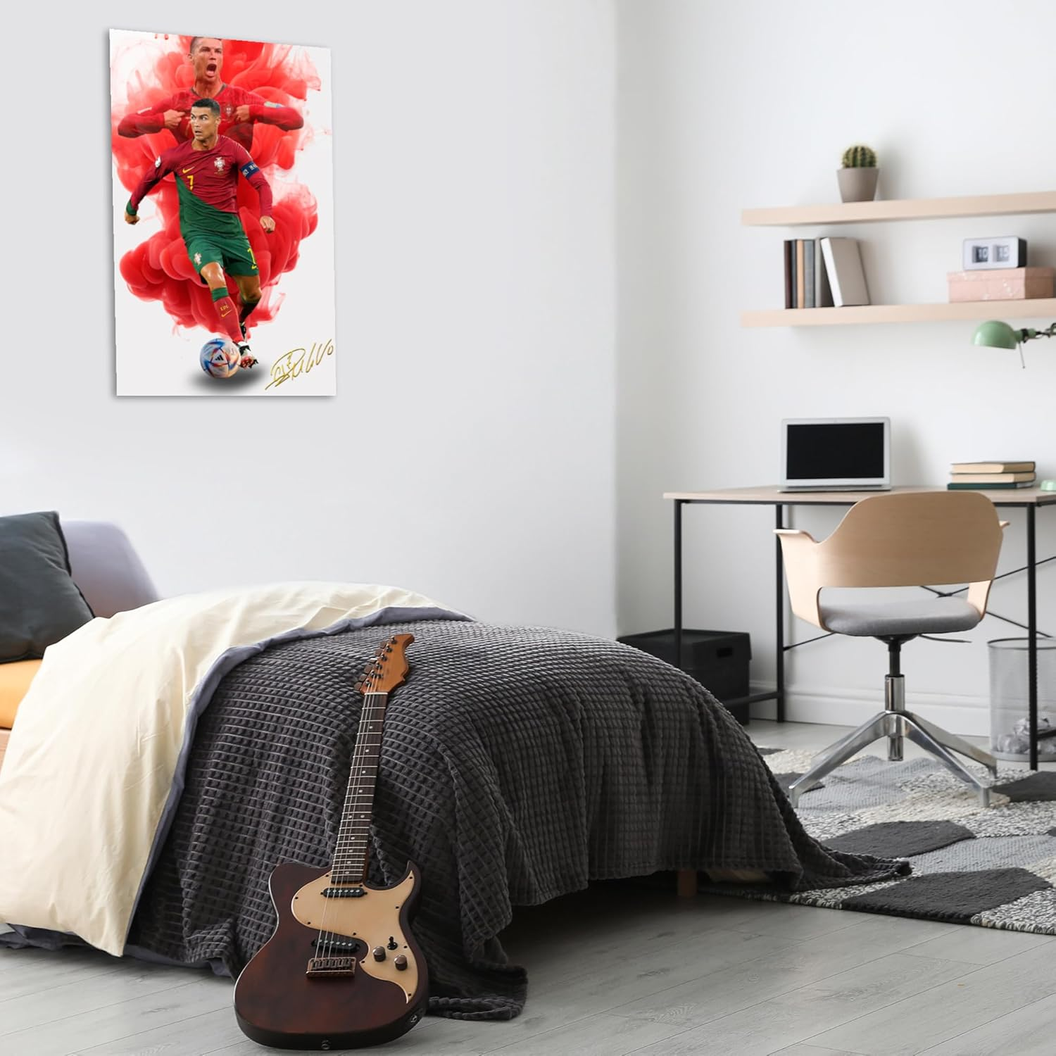 Artink Cristiano Ronaldo Poster Wall Art Canvas Print Poster Home Decor Canvas Poster Unframe: 16X24Inch(40X60Cm) image number 6