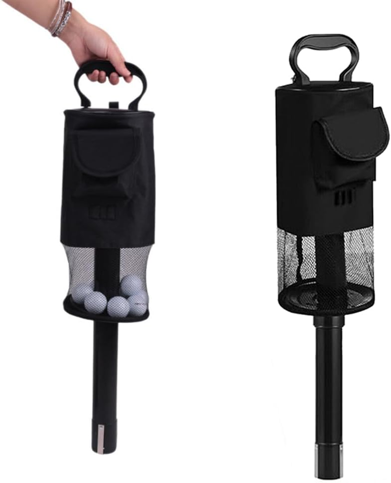 Golf Ball Shag Bag 60-70 Balls Practice Pick up Holder Receiver Tube Collector