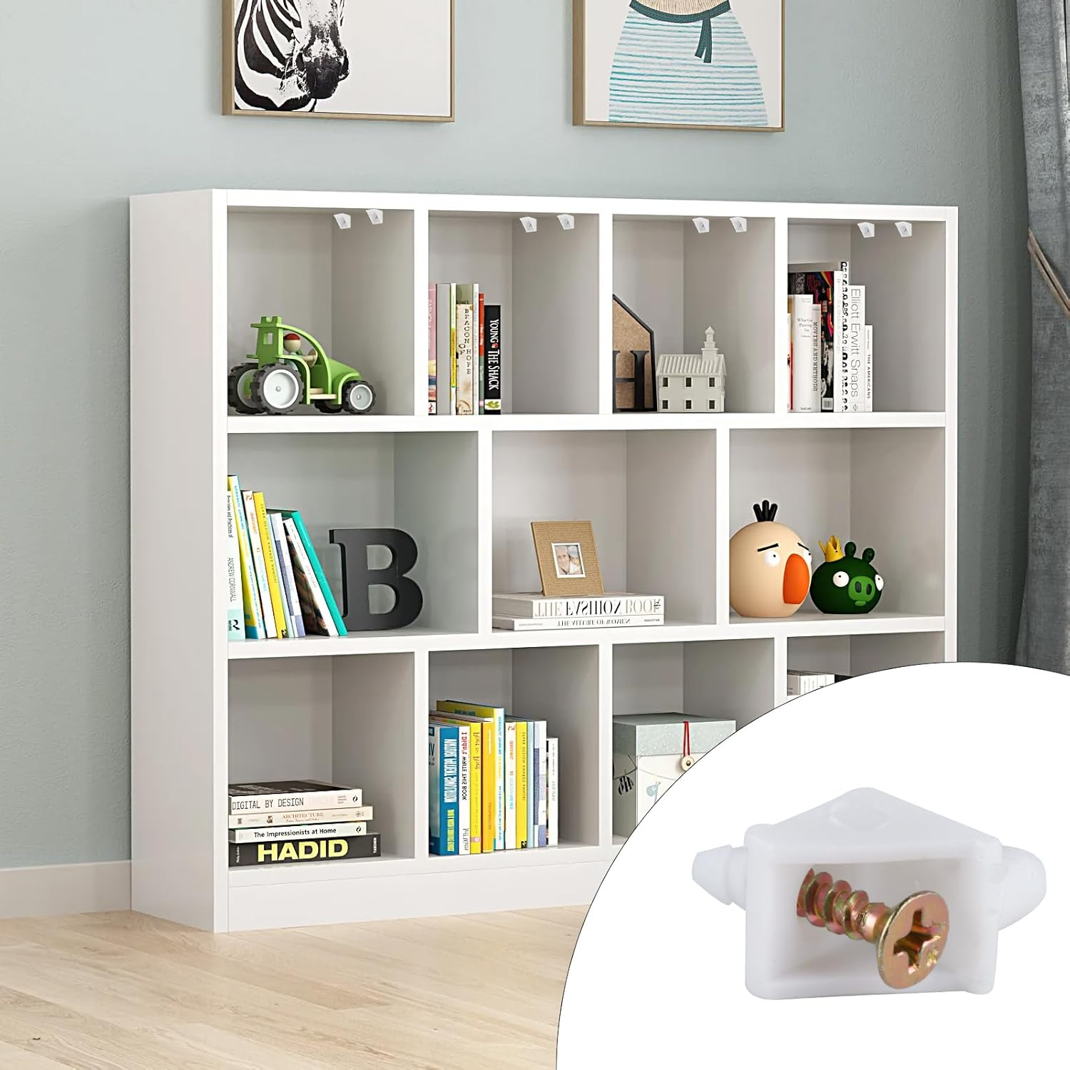 Pack of 100 for IKEA Shelf Support 5 Mm, Shelf Brackets, Shelf Brackets, Glass Shelf Support for IKEA Pax Floor Brackets, for KOMPLEMENT Floor Holder, for IKEA Replacement Part 101558 (White)