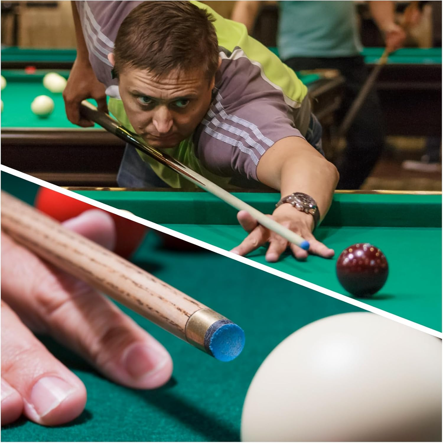 BNXF 25 Pcs 10Mm Pool Tips Snooker Tips,Leather Pool Cue Tips Billiard Tips,Snooker Cue Replacement Tips Pool Stick Tips,Blue Diamond Snooker Cue Tips,Cue Tips for Pool Cues and Snooker(Blue) image number 2