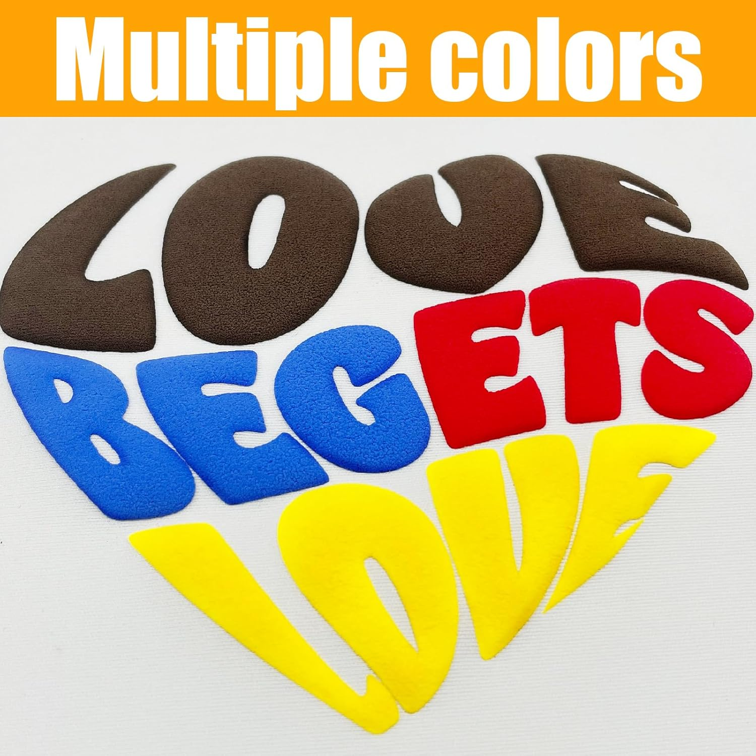 Merrymade White Puff Heat Transfer 3D 12" X 5 Ft for T-Shirt, Puff Iron on Rolls for Cutter Machine - Easy to Cut & Weed for Heat Vinyl Design (White) - Aqua image number 3