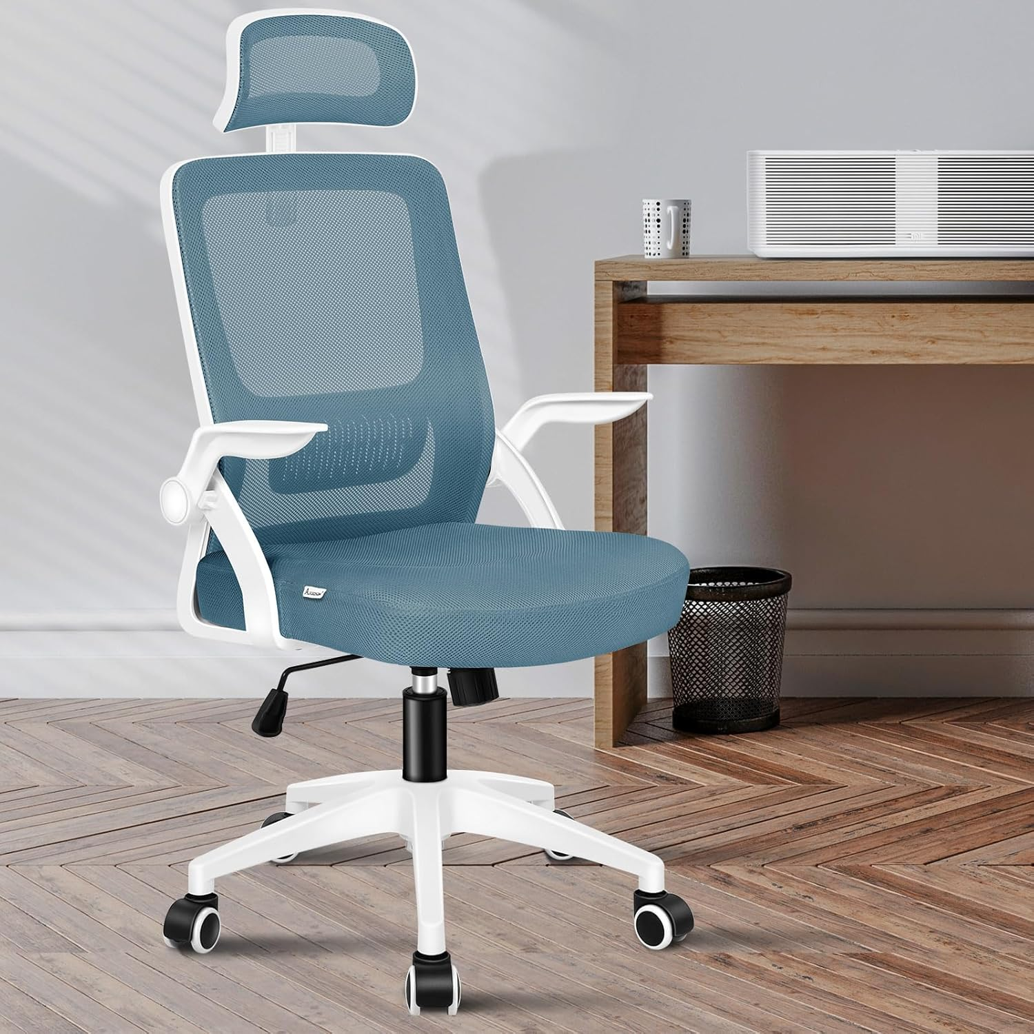 ALFORDSON Office Chair Mesh Computer Chair Swivel Executive Desk Chair with Adjustable Headrest and Armrest Arco Series(Blue) image number 3