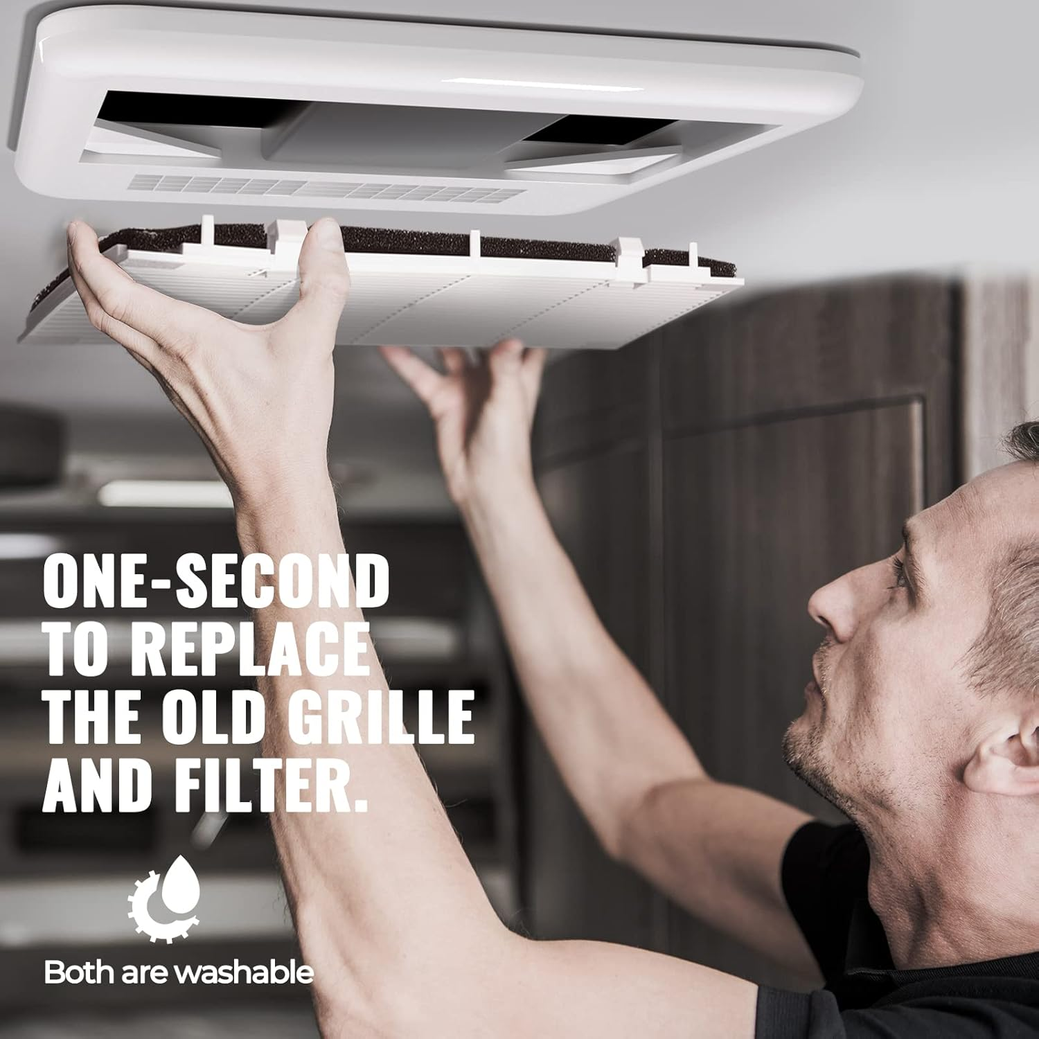 Bougerv RV A/C Air Grille Replacement with Air Filter Fit for the Dometic 3104928.019 Air Conditioner,Rv Interior Parts RV Accessories image number 3