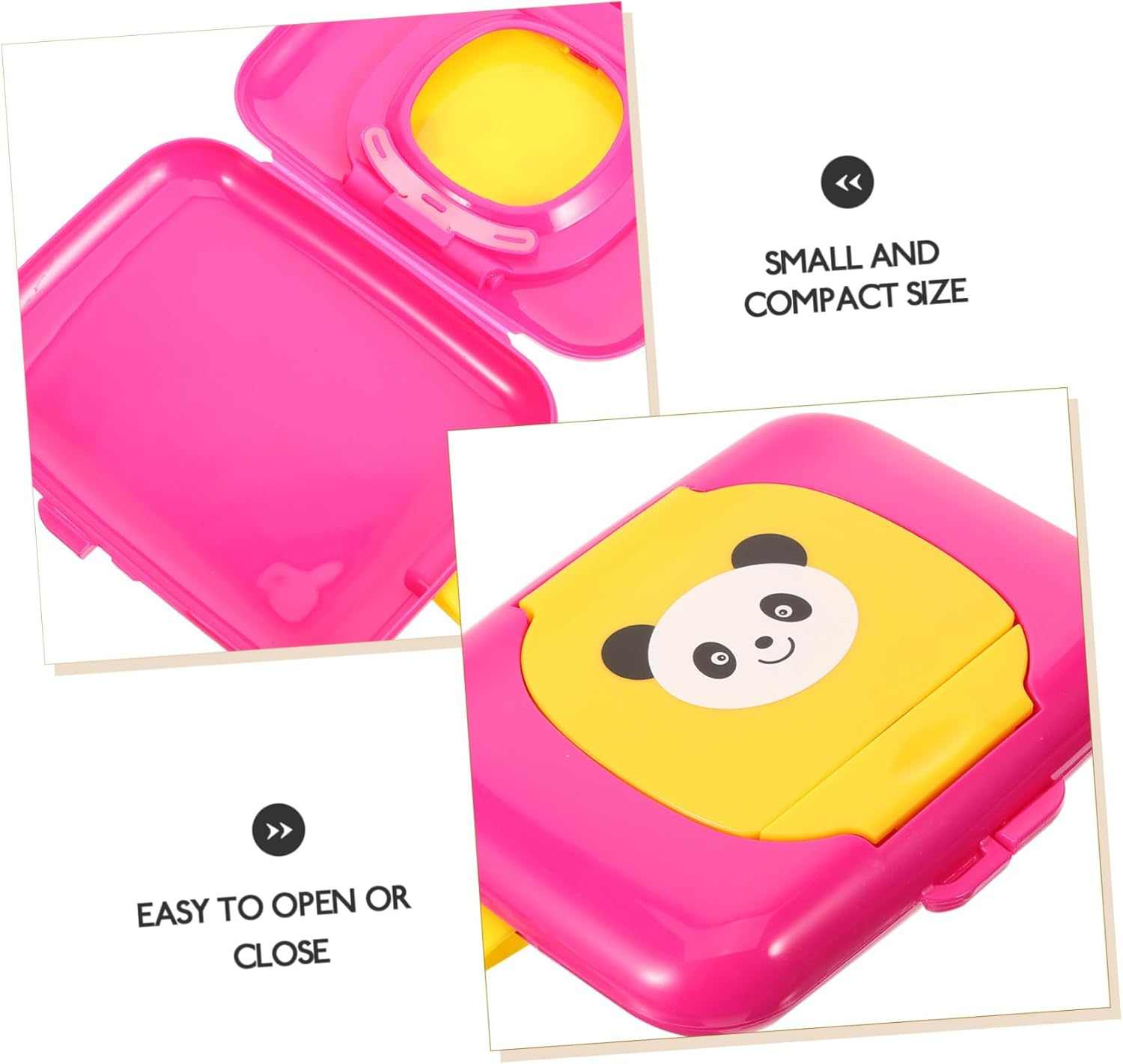 Cabilock Panda Pattern Portable Wet Wipes Box Travel Wipe Storage and Safe Design image number 5