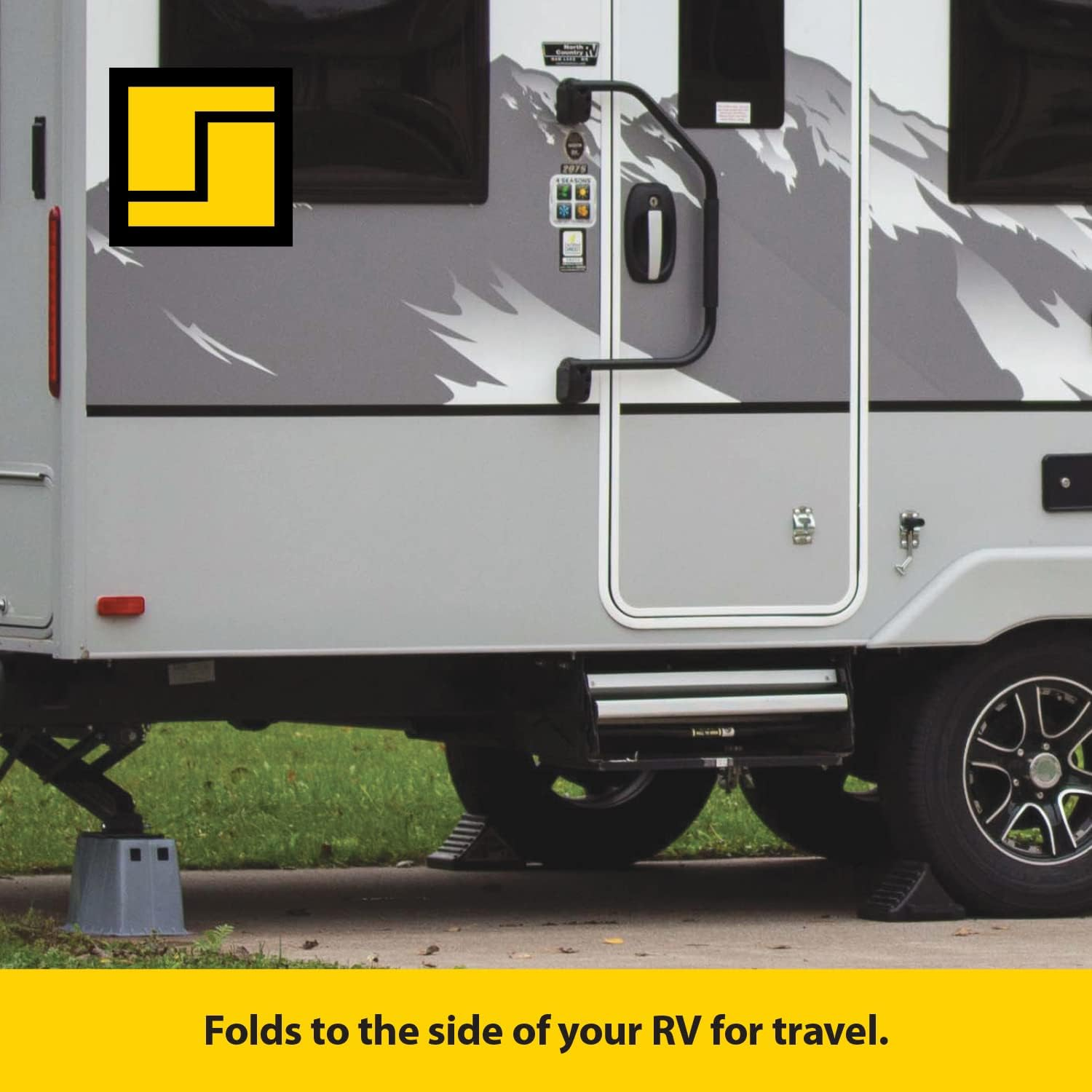 Stromberg Carlson AM-800 Lend a Hand Assist Rail - Rvs & Trailers Wall Mount Handrail, RV Door Handle, Ideal for Rvs & Trailers, Camper Entry Door Handle, Black Finish, 27" Long X 15.5" Depth image number 5