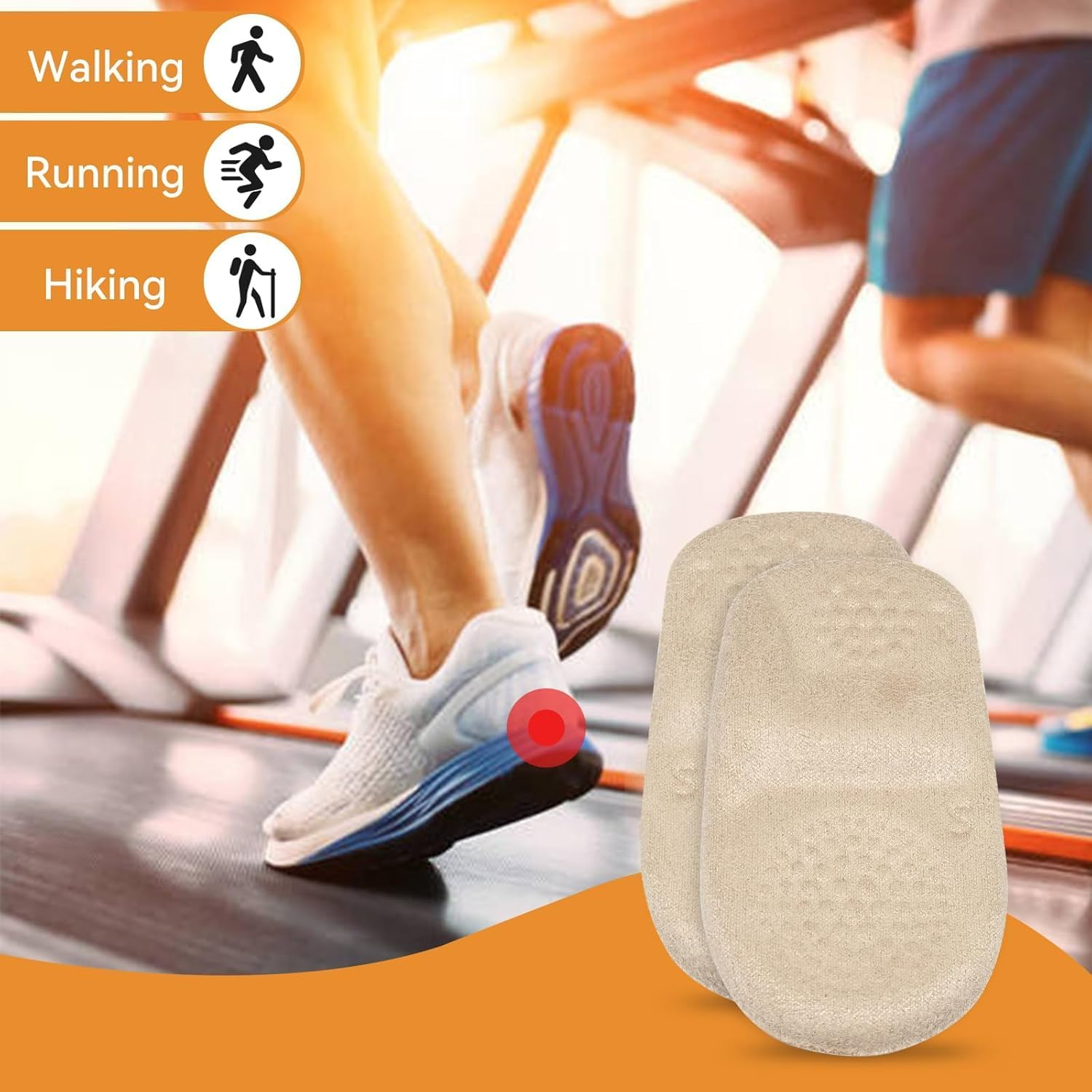 Plantar Fasciitis Inserts, Heel Pads Cushions for Achilles Tendinitis, Heel Cups for Heel Pain, Heel Spurs, Heel Lifts for Women & Men - 1 Pairs (Black, S (35-39))