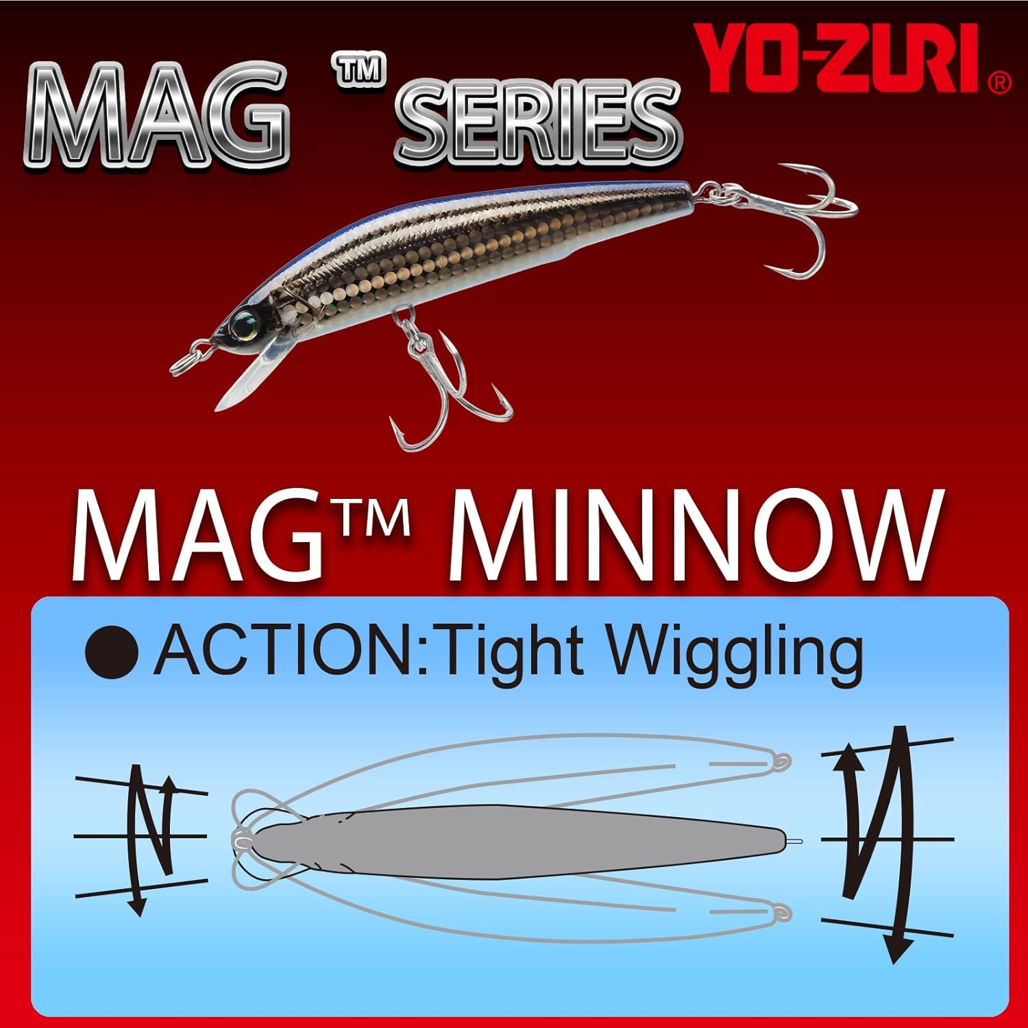 Yo-Zuri Mag Minnow Floating Diver Lure, Pearl Redhead, 5-Inch image number 4