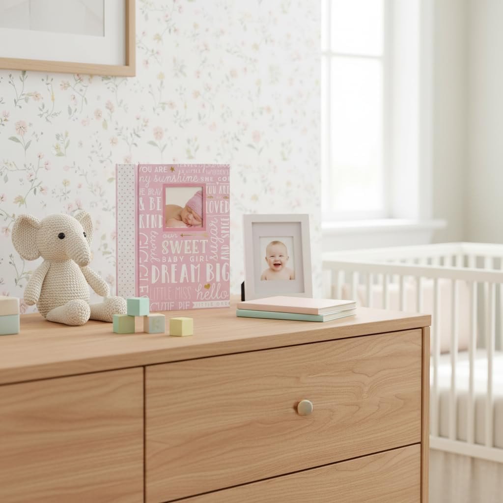 Lil Peach First 5 Years Dream Big Wordplay Baby Memory Book Journal, Pink image number 4