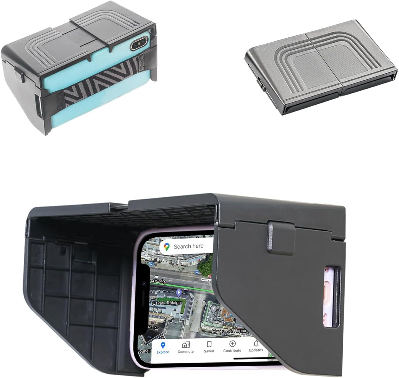 TFY Sun Shade Visor for Mobile Phones & Remote Controllers - Clear Visibility, Easy Setup image number 6