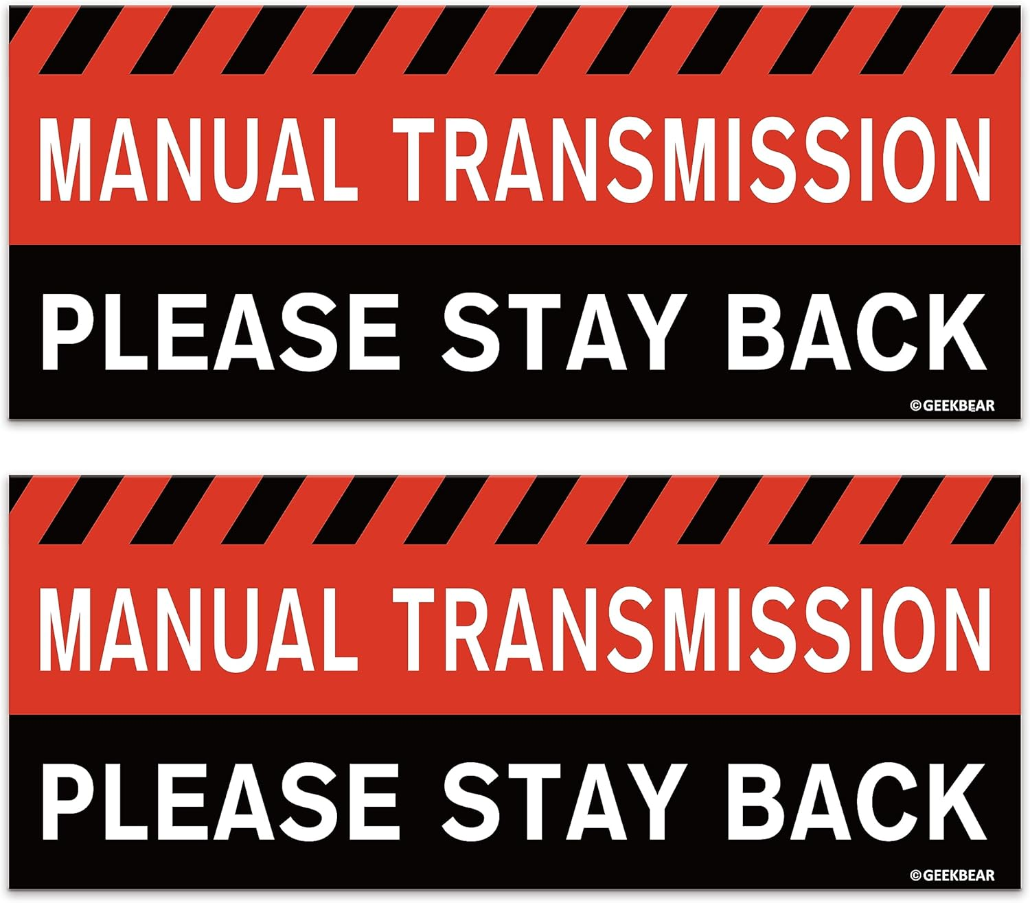 GEEKBEAR Manual Transmission Car Magnet (Red, 1 Pack)
