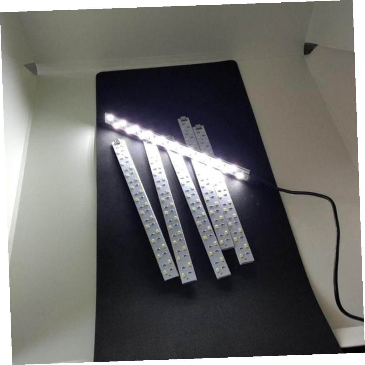 Gatuida Portable 20Cm LED Light Bar Strip for Photography Softbox, Mini Foldable Photo Studio Lighting with Diffused Light for Product Photography and Video Shooting image number 2