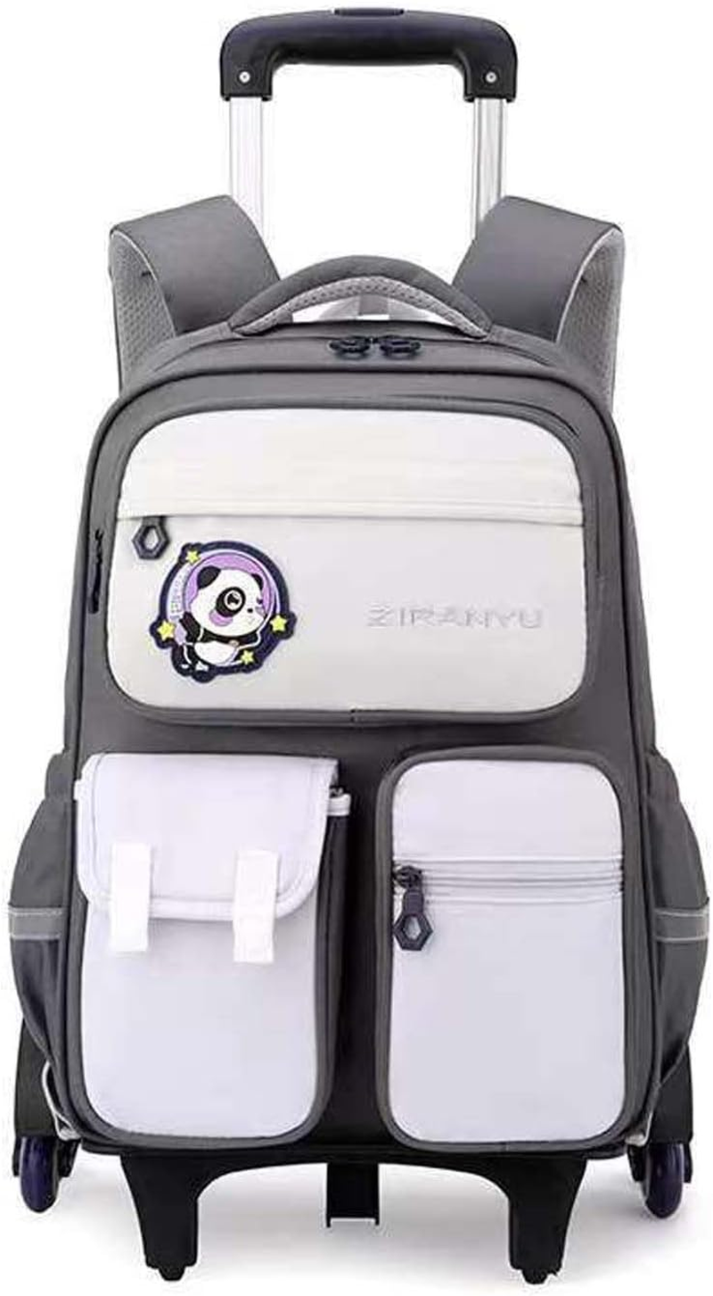 Yumenam Children'S School Backpack Trolley, Girls Boys Backpack with Wheels, Student Children'S Luggage Travel Luggage Laptop Travel Children'S Trolley Travel Suitcase, Blue, One Size