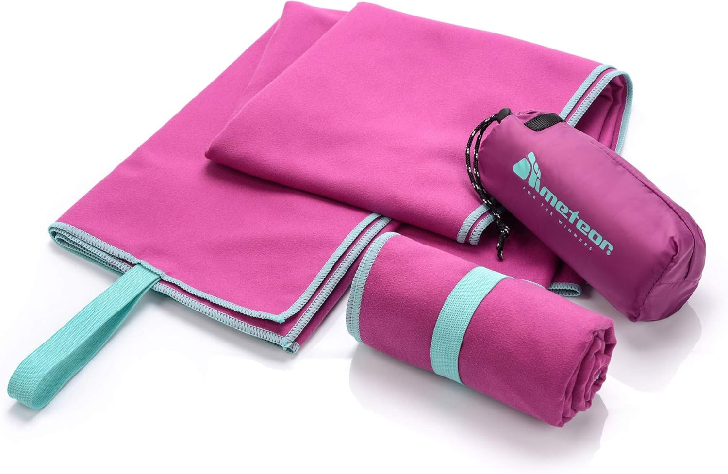 Meteor Quick Dry Gym Towel: Sports Towel, Super Absorbent Microfibre, Lightweight for Sports, Beach, Travel - 4 Sizes S to XL, Odour-Free with Carry Bag
