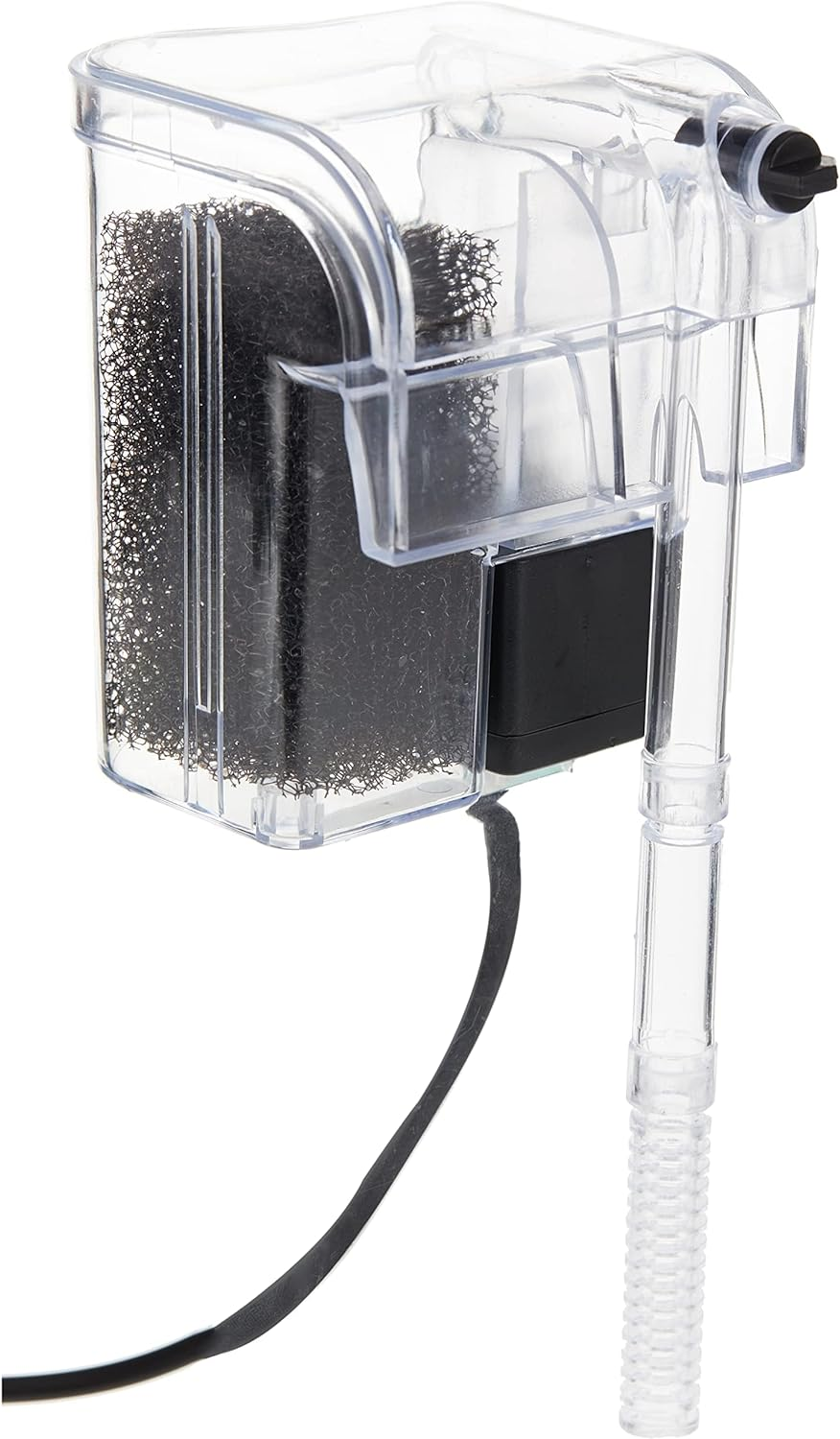 Mumoo Bear Aquarium Filter Hang on Waterfall Small Fish Tank Filter Quiet 66GPH 3W Adjustable Fish Tank Filters with Bio-Foam for 2 to 8 Gallons Aquariums image number 4