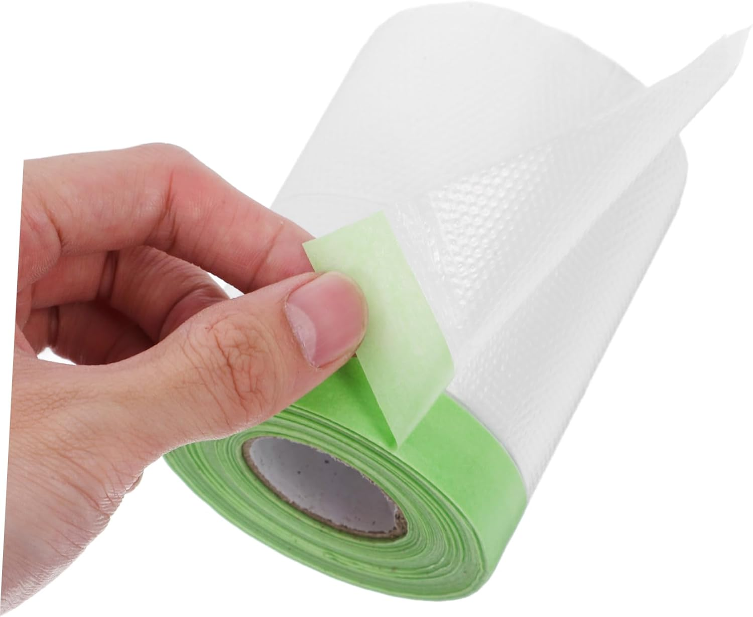 Pre-Taped Weak Adhesion Masking Film 55Cm X 20M for Painting and Dust Protection, Plastic Protective Film and Cover for Automotive Masking, Wall and Furniture Painting Protection image number 5