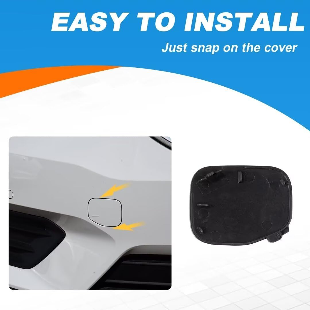 Car Front Bumper Tow Hook Cover Cap Towing Eye for Volvo XC40 2018 2019 2020 2021 2022 Trailer Cover Cap 39847993 Trailer Lid (Black) image number 5