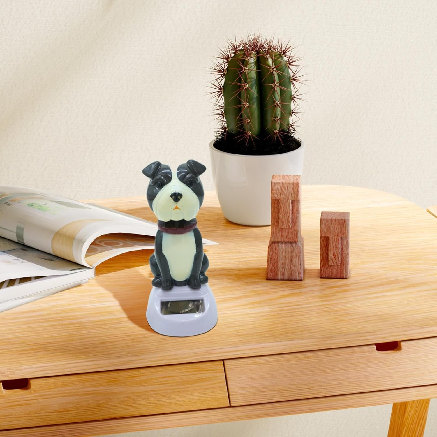 Acunny Solar Animal Figurines, Fun Solar Figures for Car Dashboard - Solar for Dog | Cute Dog Bobble Headed Board Decoration Toy image number 5