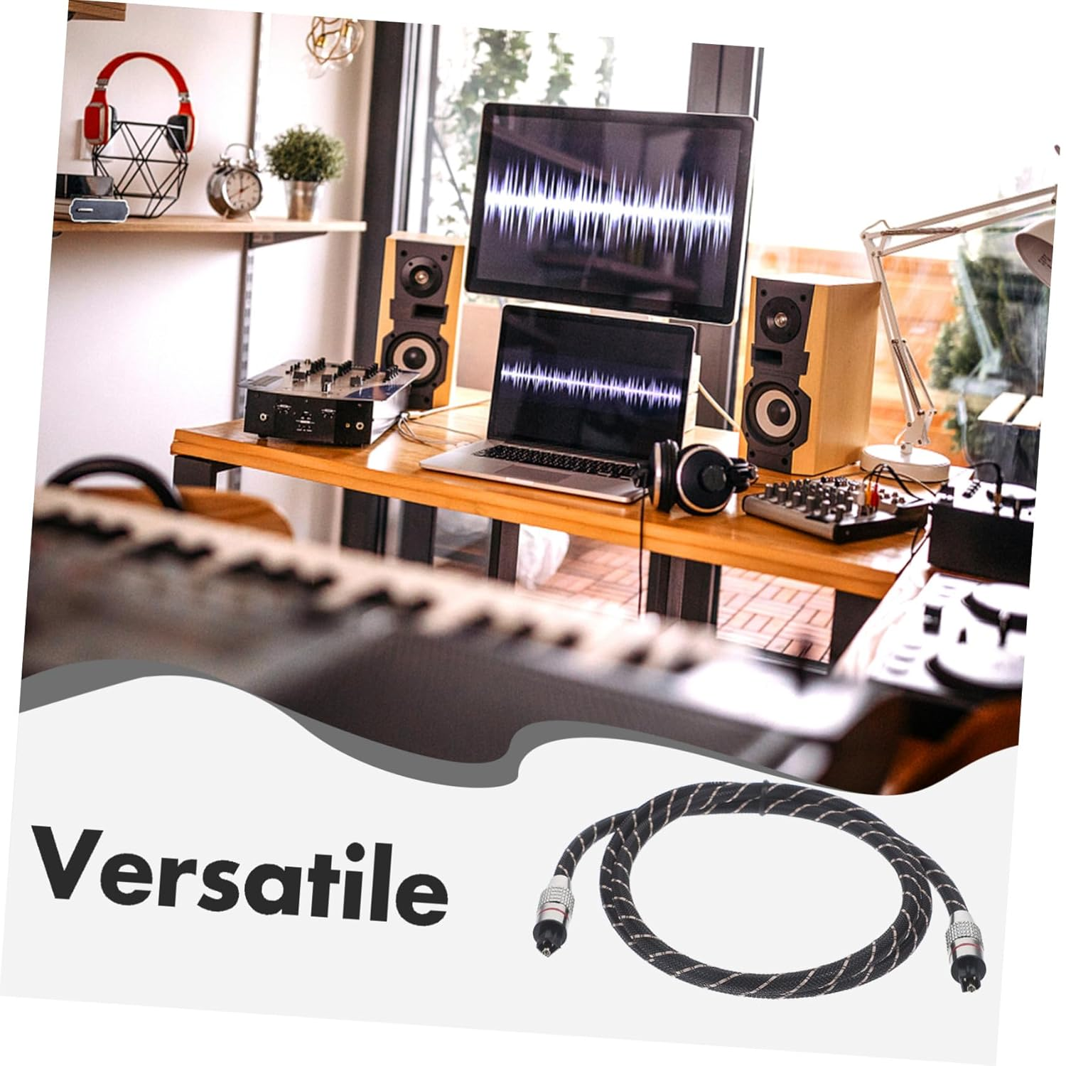 SHINEOFI Optical Fiber Audio Cable Digital Audio Cable for Home Theater System Extension Cord for Spdif Output Made of Material image number 4