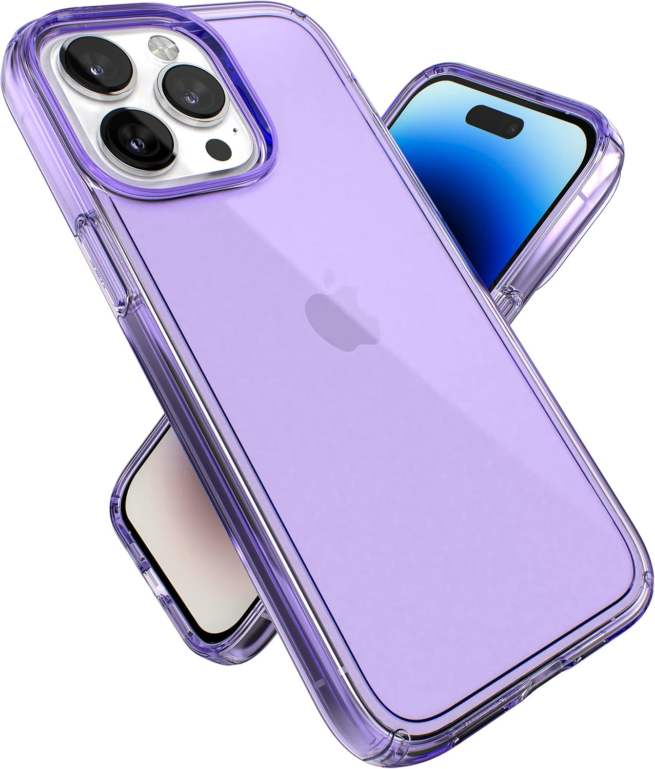 Speck Clear Iphone 14 Pro Max Case - Drop Protection with Scratch Resistant Dual Layer Slim Phone Case for 6.7 Inch Iphones 14 Pro Max - Anti-Yellowing & Anti-Fade Case - Platinum Glitter Gemshell