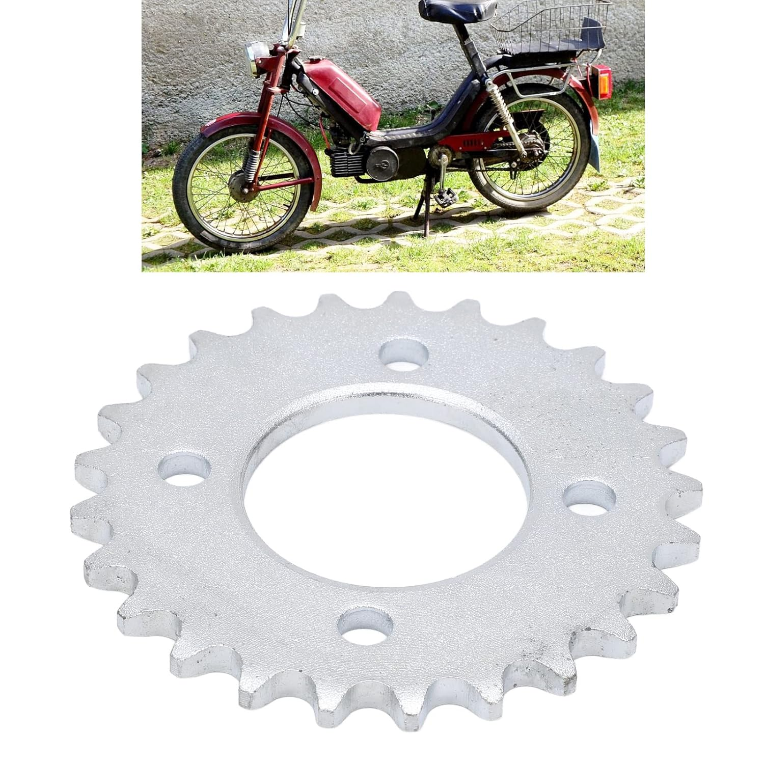 Hapivida 420 25T 48Mm Motorcycle Rear Chain Sprocket, Rear Sprocket Cog Steel Rear Drive Sprocket Electric Bicycle Modification for Dirt Pit Bike ATV 4 Wheel Go Kart Motorcycle image number 5