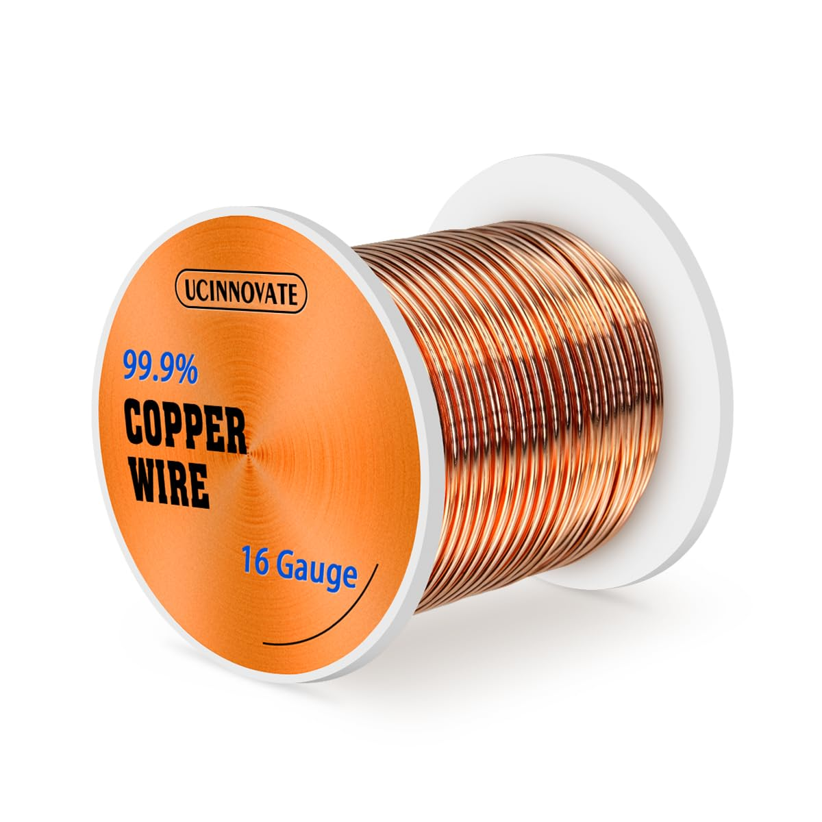 UCINNOVATE 99.9% Copper Wire, 16 Gauge Pure Copper Wire for Jewelry Making, 66FT 1.3Mm Diameter Solid Bare Copper Wire for Electroculture Gardening, Soft Copper Wire 16 Gauge for Craft 1/2 Lb Spool image number 6