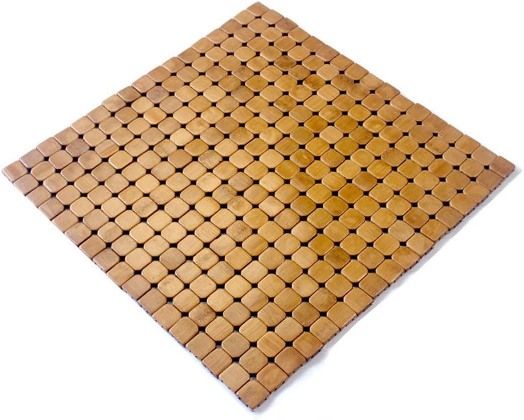 QUHUOYAO Bamboo Cushion, Cool and Breathable Sofa Cushion, Bamboo Seat Cushions Summer Chair Cushion Car Seat Pad, Natural Wood Beaded Seat Cover Pad Mat Comfy Cool Summer Massage Seat 41X41CM image number 3
