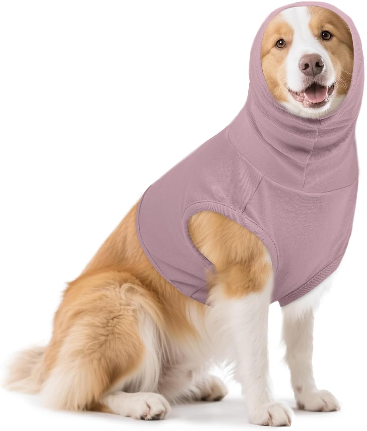 Lelepet Dog Anxiety Relief Shirt, Dog Vest Neck Wound Cover, Two Way Wearing Calming Shirts for Dogs Anxiety, Dogs Anxiety Calming Wrap for Fireworks, Thunderstorm, Travel, Separation, Purple S