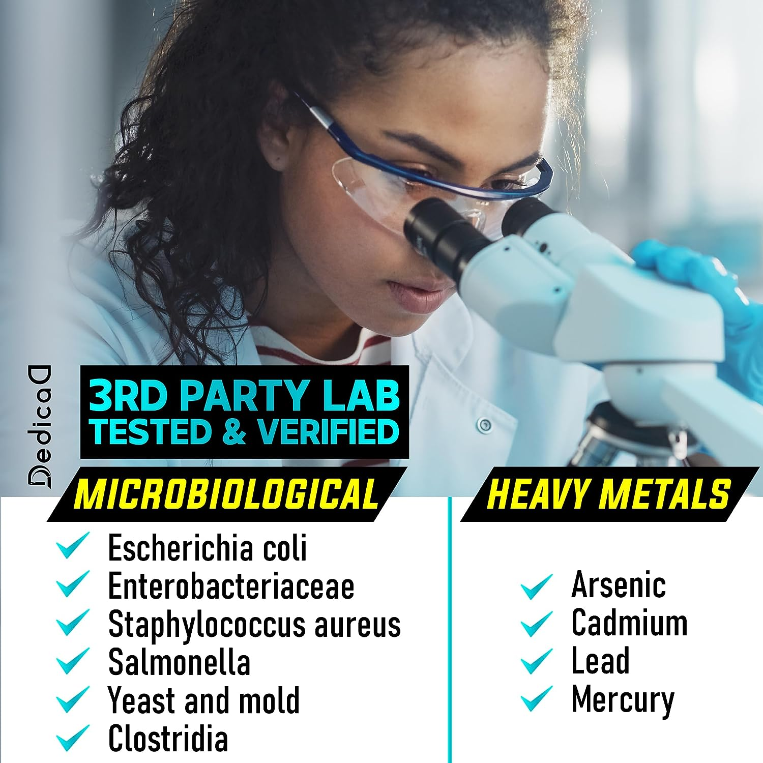 DEDICAD 3600Mg Bilberry Supplement for Eyes - 210 Capsules - Extra Strength for Support Vision, Cognitive, Body Management & Heart Health image number 4