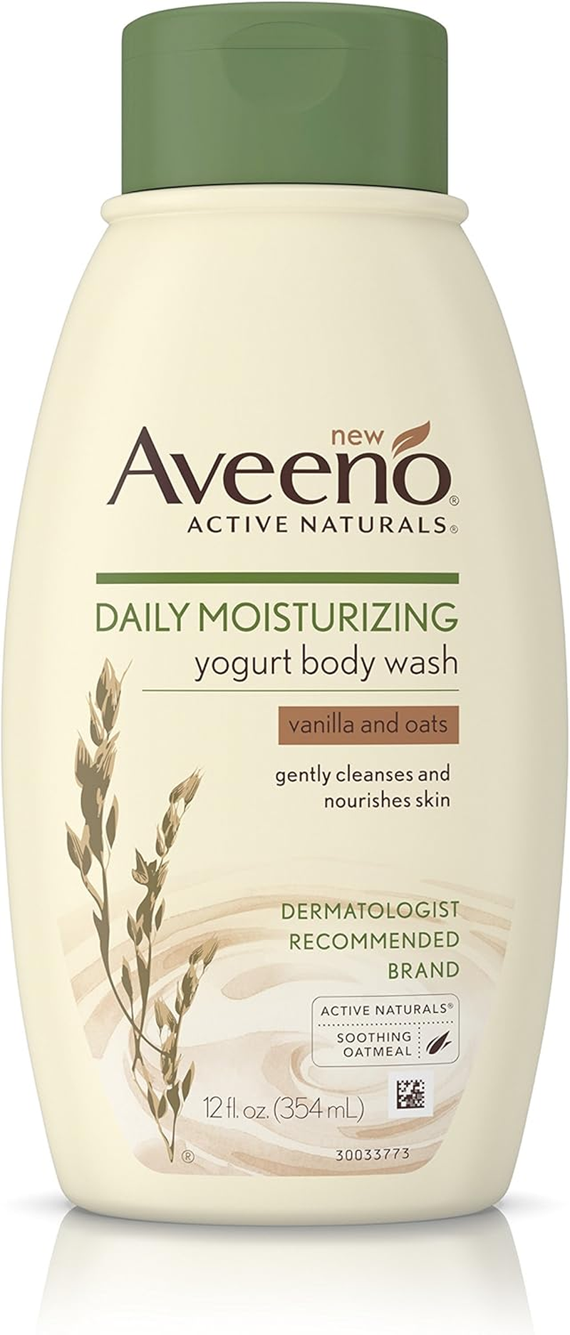 Aveeno Daily Moisturizing Yogurt Body Wash for Dry Skin with Soothing Oat & Vanilla Scent, Gentle Body Cleanser, 12 Fl. Oz (Pack of 3) image number 6