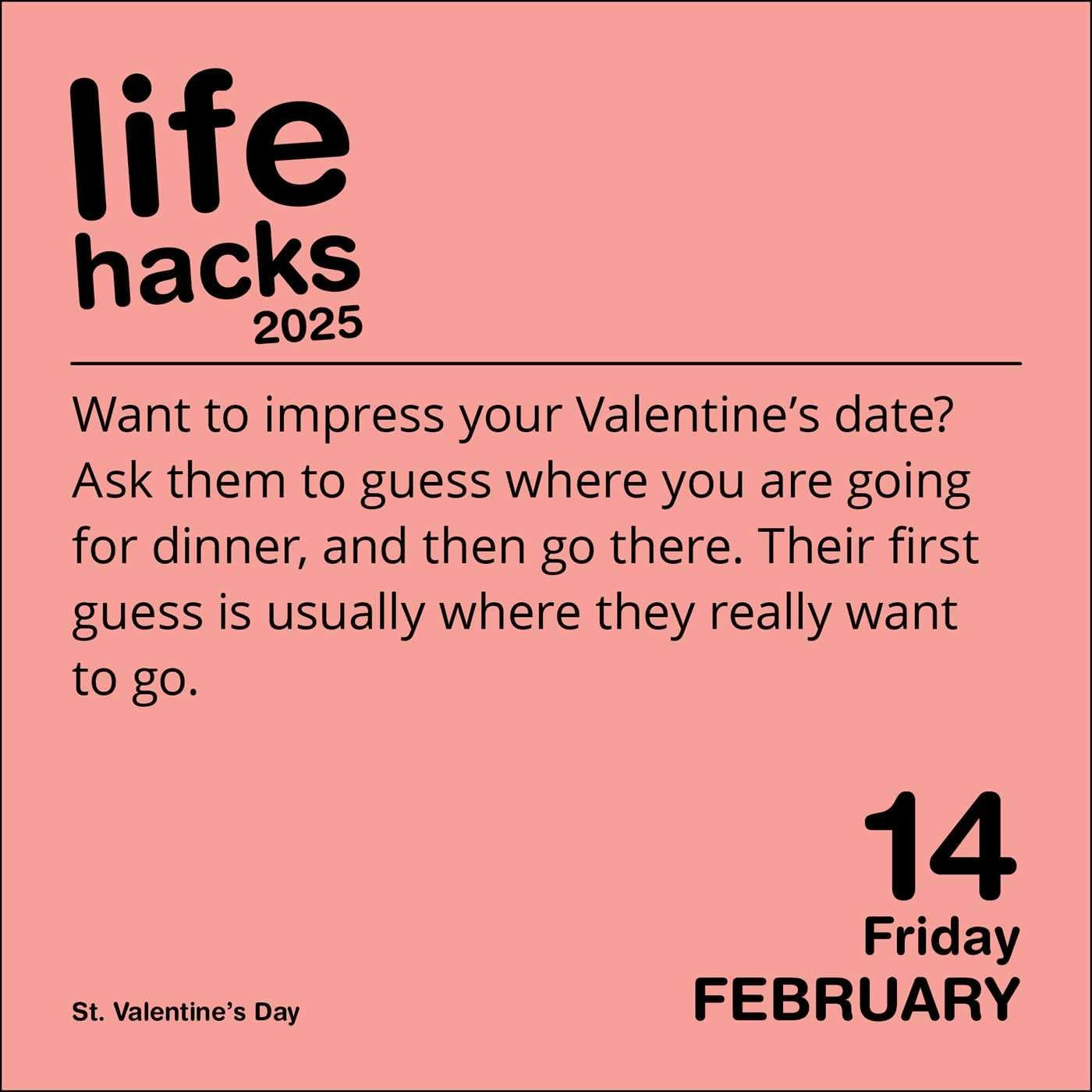 Life Hacks 2025 Day-To-Day Calendar image number 4